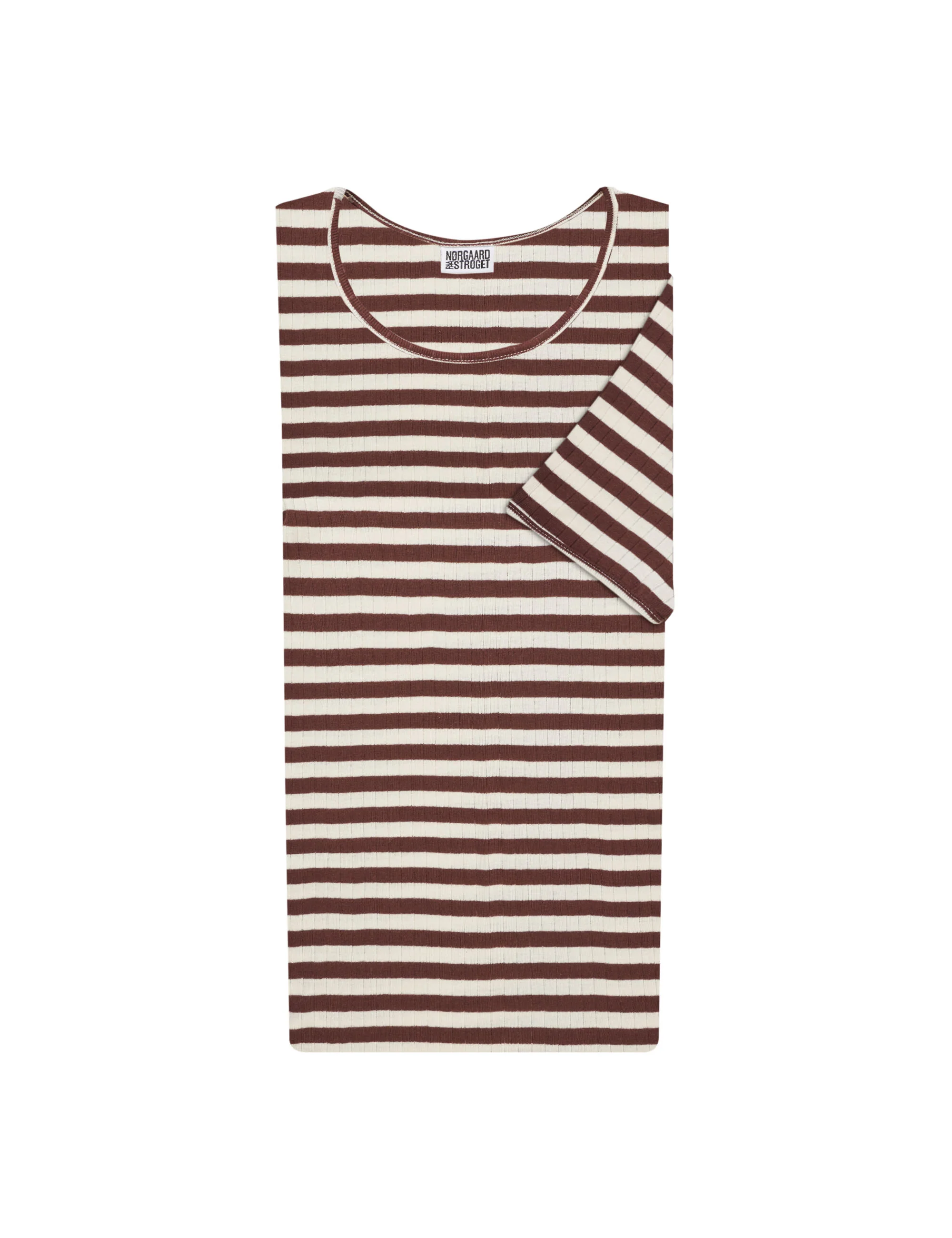 101 Short Sleeve Broadway, Brown/Ecru