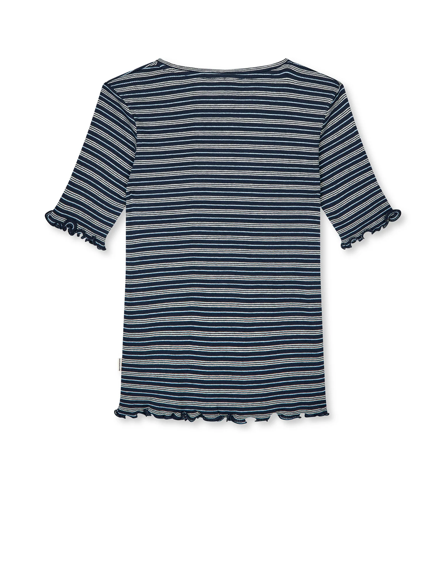 2x2 Cotton Stripe Stripe Tuviana Tee, Sky Captain/Vanilla Ice/Cashme - Image 2