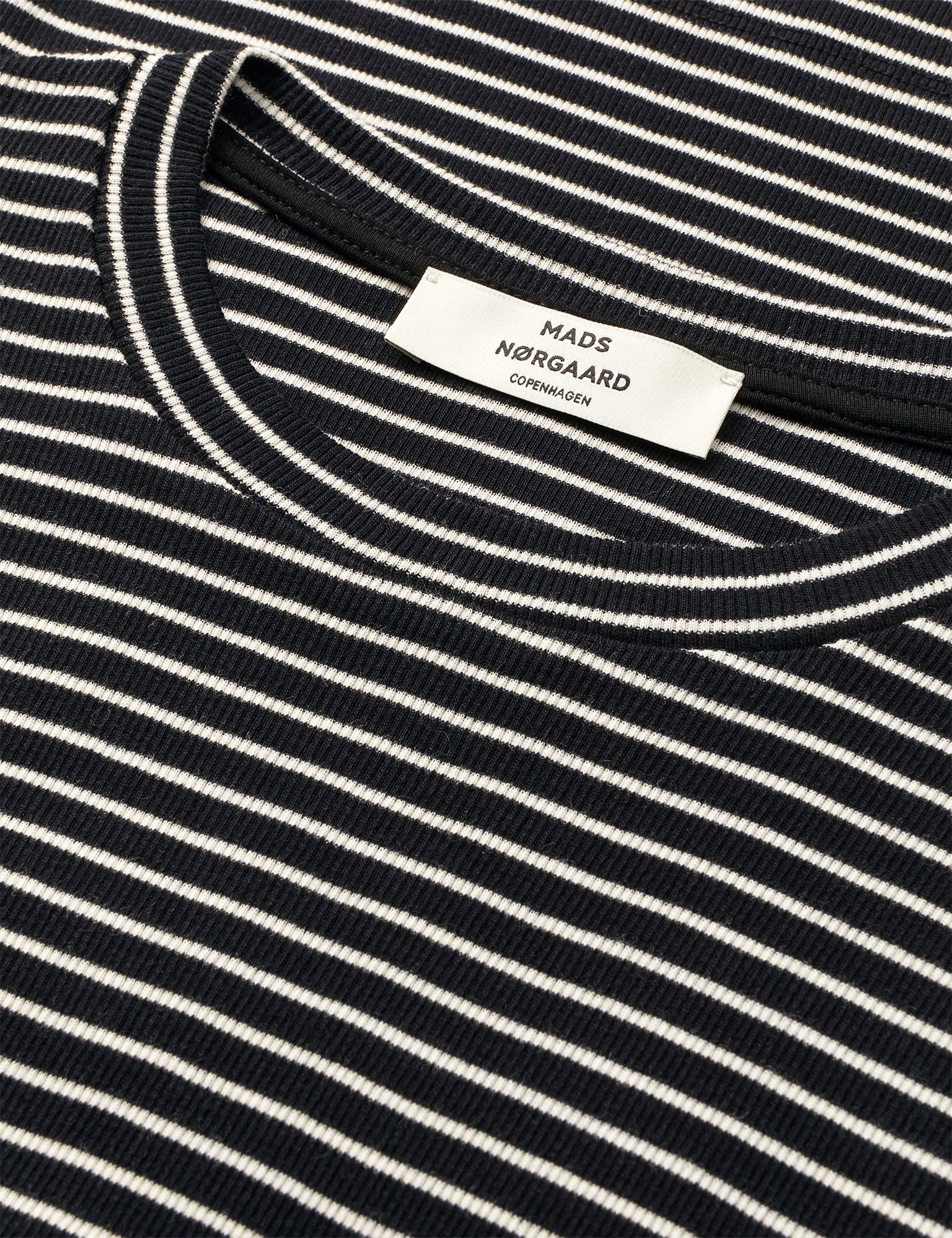 2x2 Cotton Stripe Tuba Tee LS, Black/Vanilla Ice - Image 2