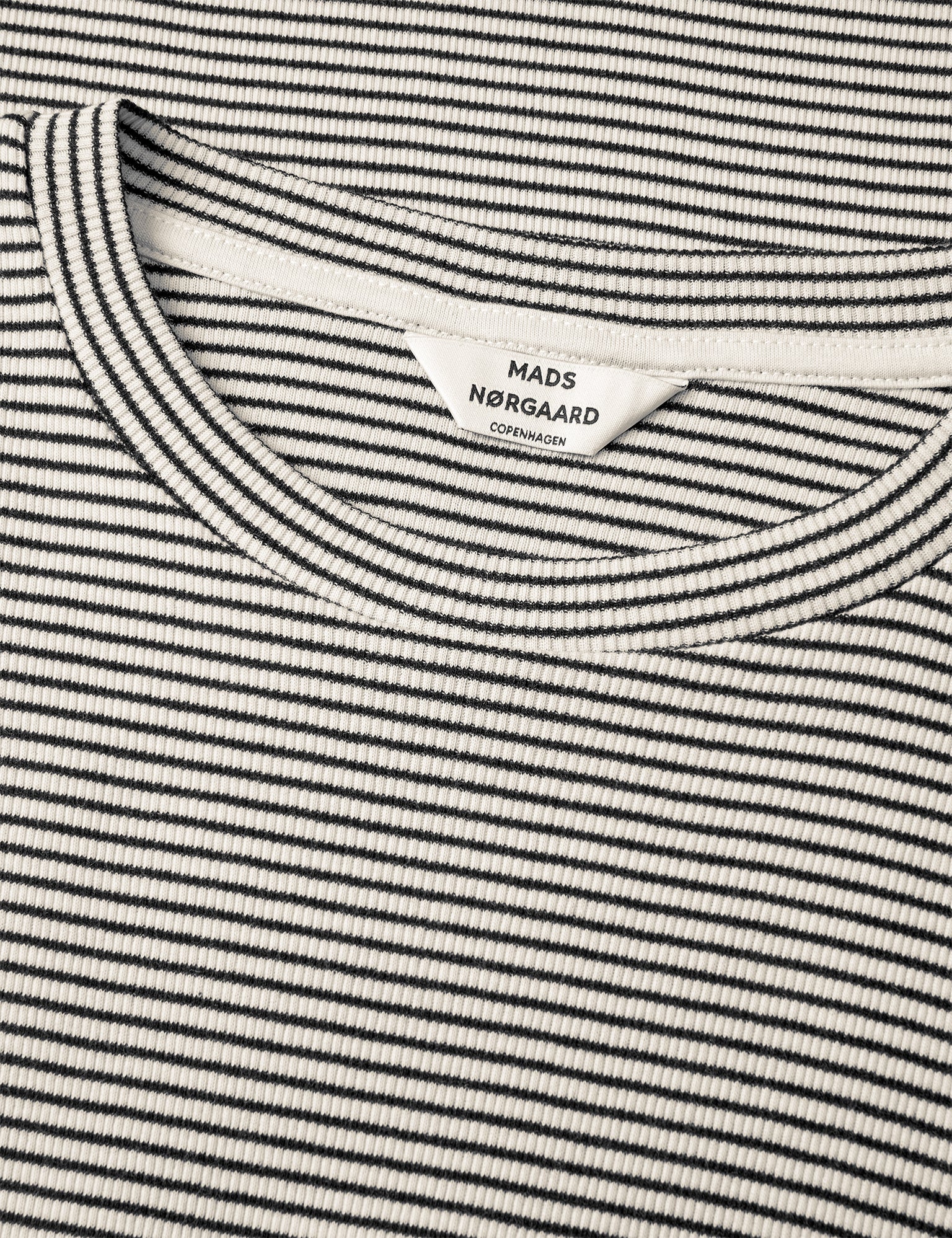 2x2 Cotton Stripe Tuba Tee LS, Vanilla Ice/Black - Image 3
