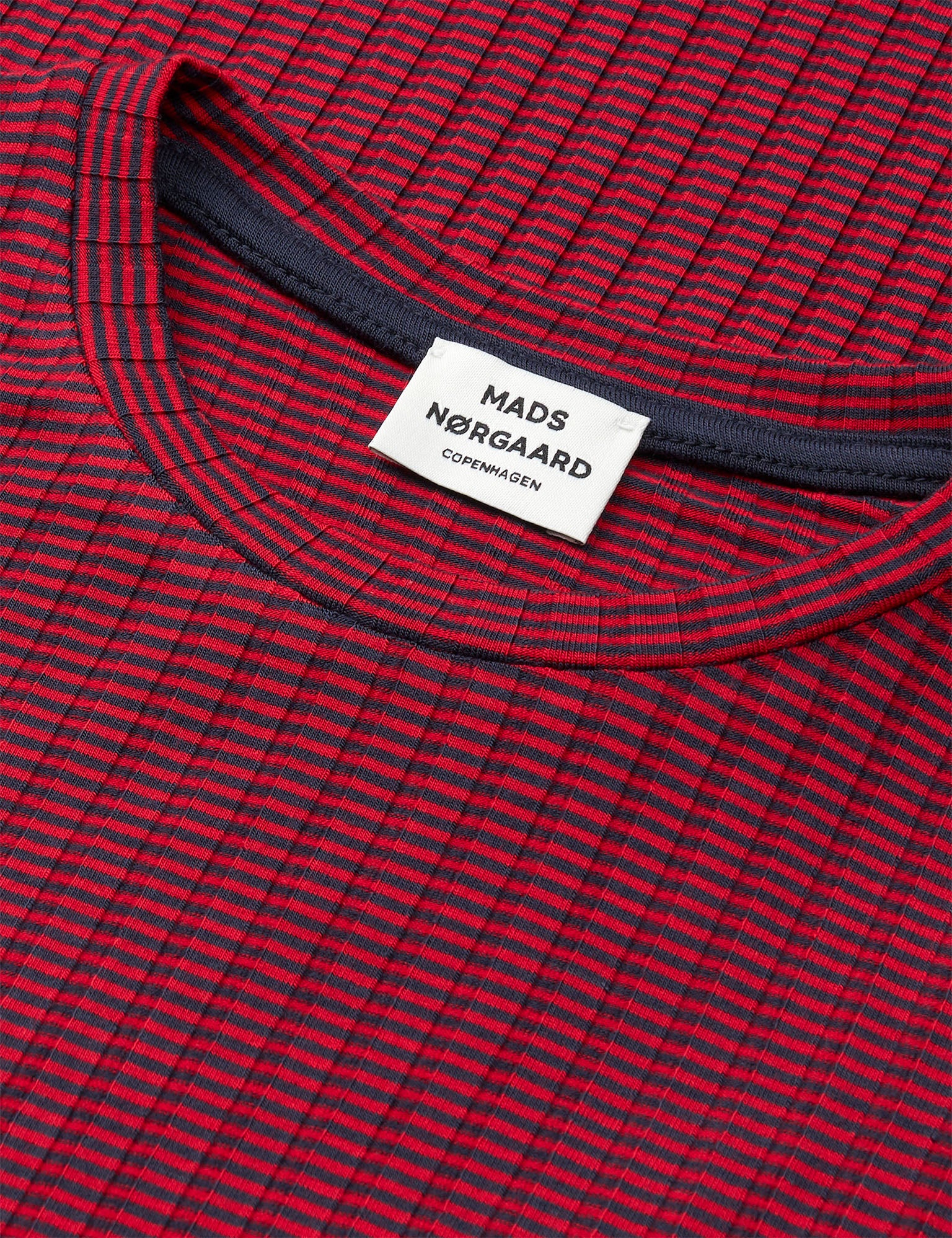 5x5 Classic Stripe Dubina Short Dress, Parisian Night/High Risk Red - Image 4