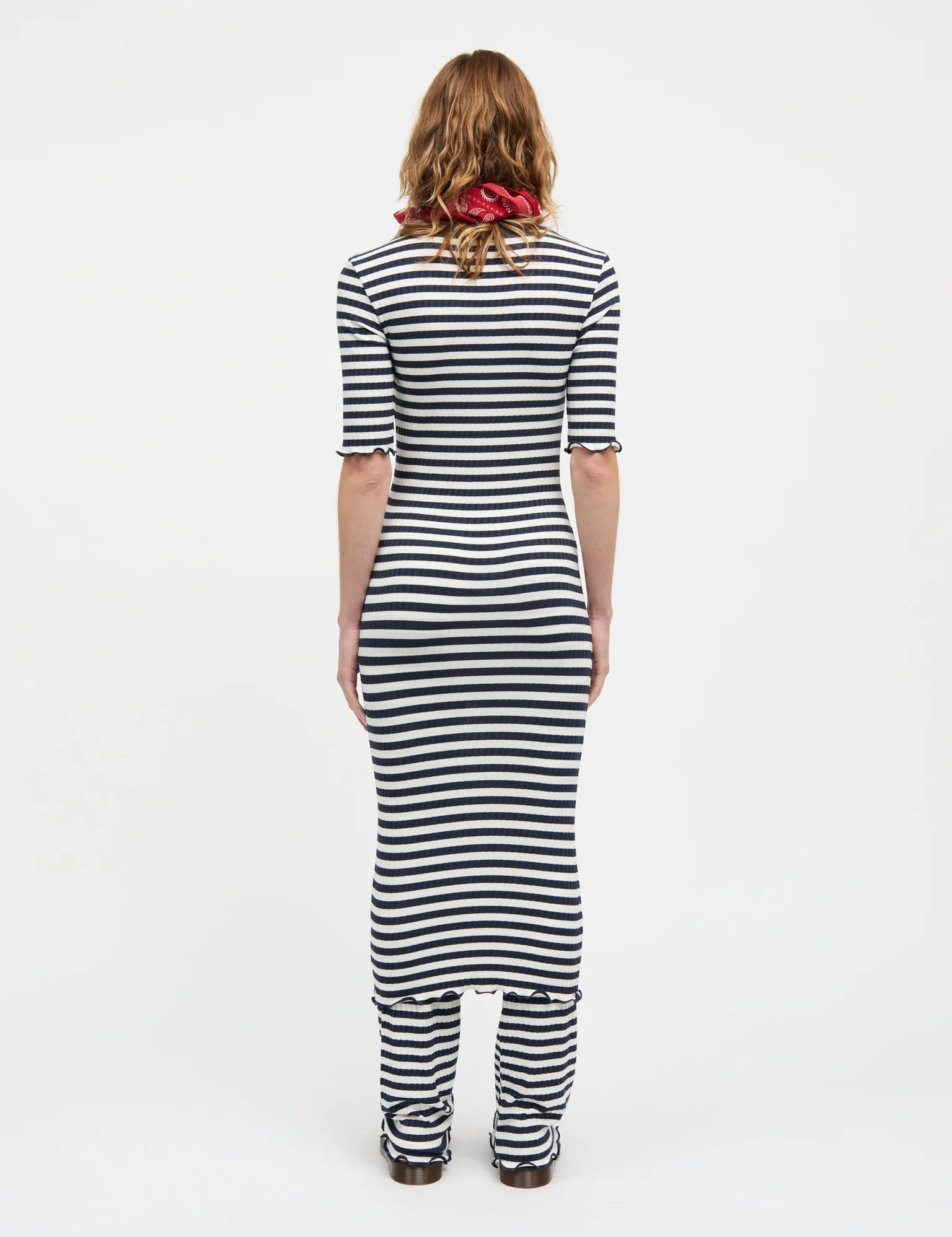 5x5 Stripe Lonnie Pants, Vanilla Ice/Parisian Night - Image 4