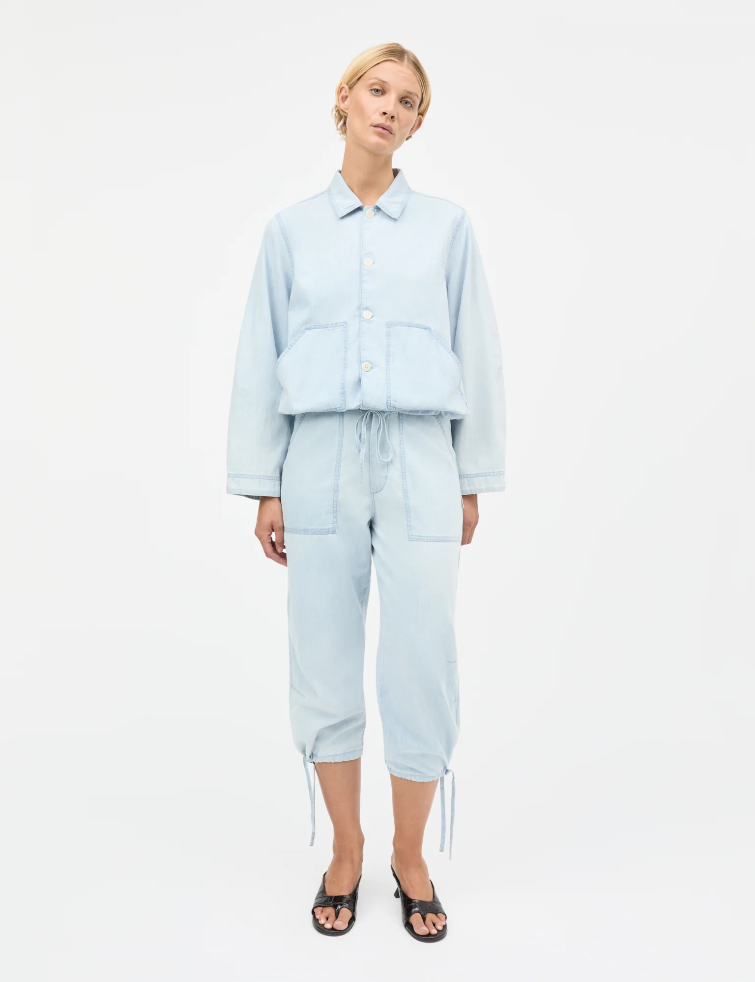 Air Denim Cammie Jacket, Sunbleached Blue - Image 2