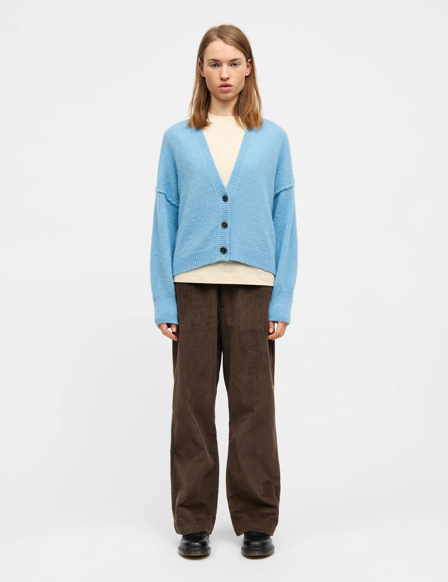 Alpaca Amber Cardigan, Crystal Teal - Image 2