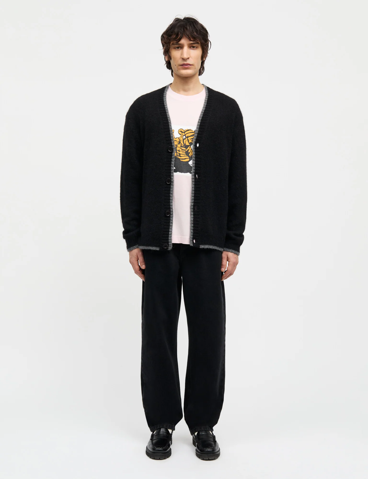Alpaca Vilhelm Cardigan Knit, Black - Image 2