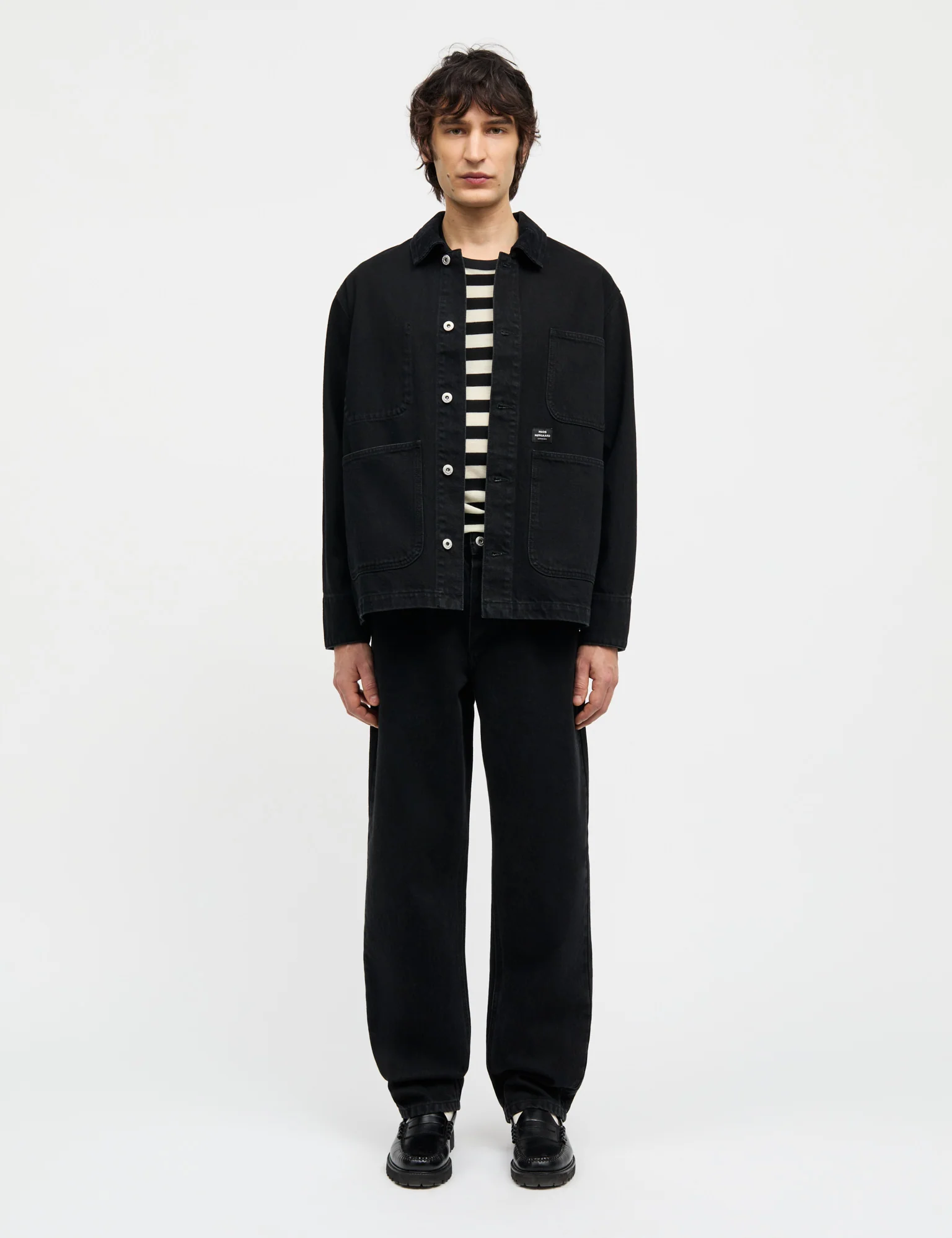 Arizona Black Black Chore Jacket, Black Rinse Wash - Image 2