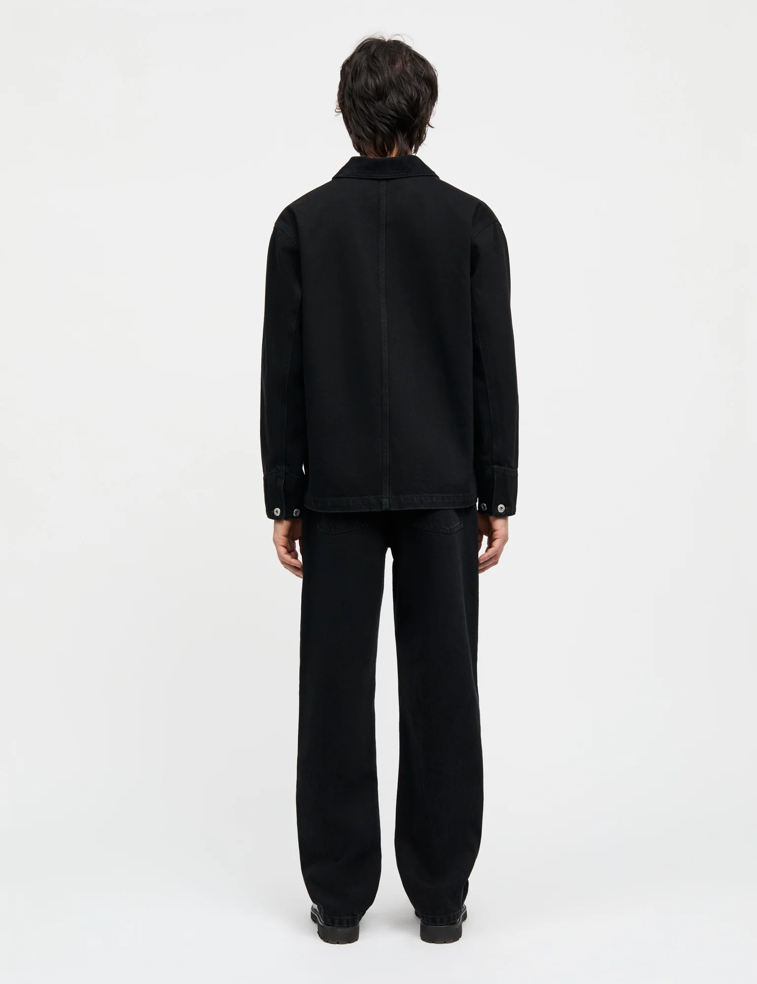 Arizona Black Black Chore Jacket, Black Rinse Wash - Image 4
