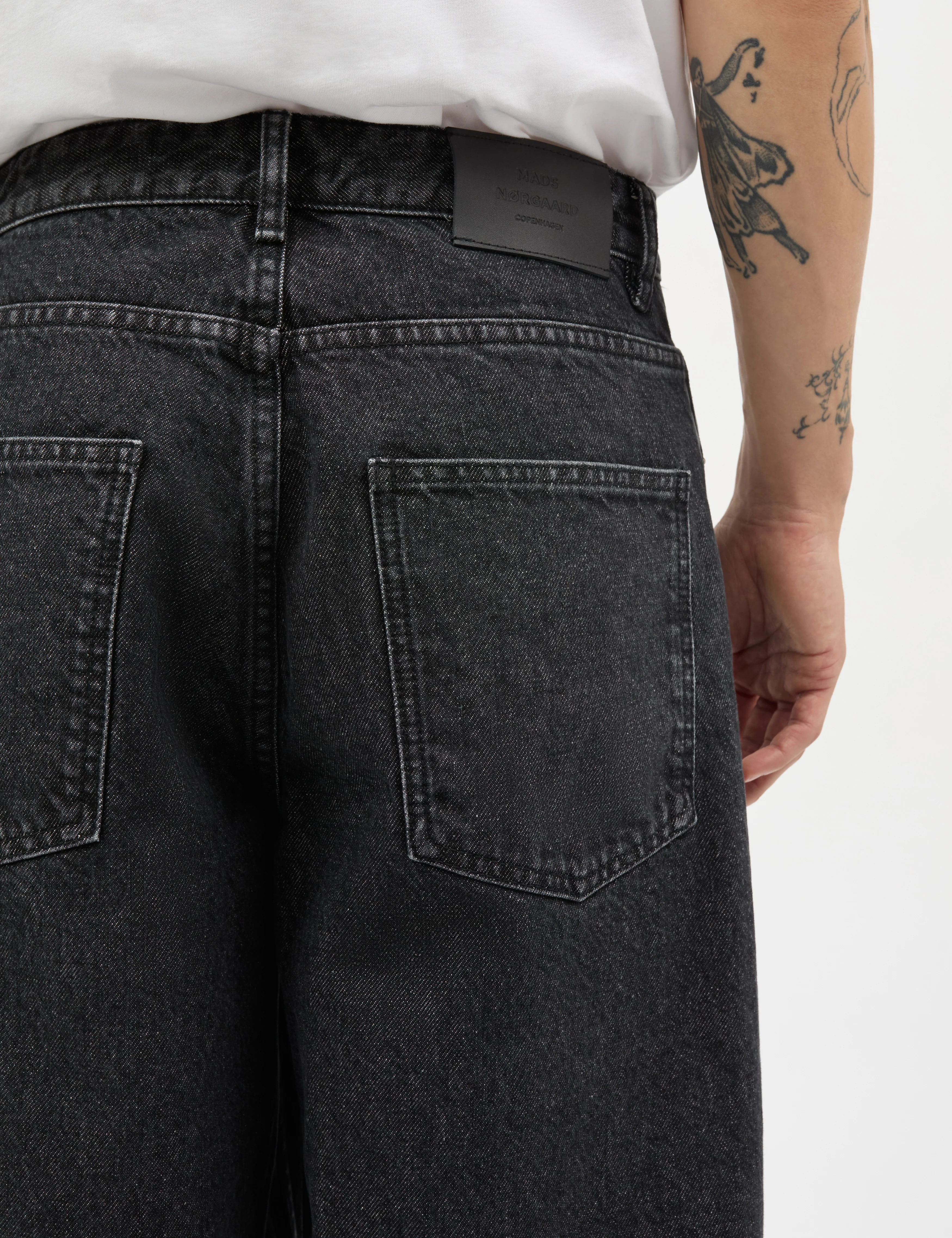 Arizona Black Denim Hannes Jeans, Black Grey Stone Wash - Image 4