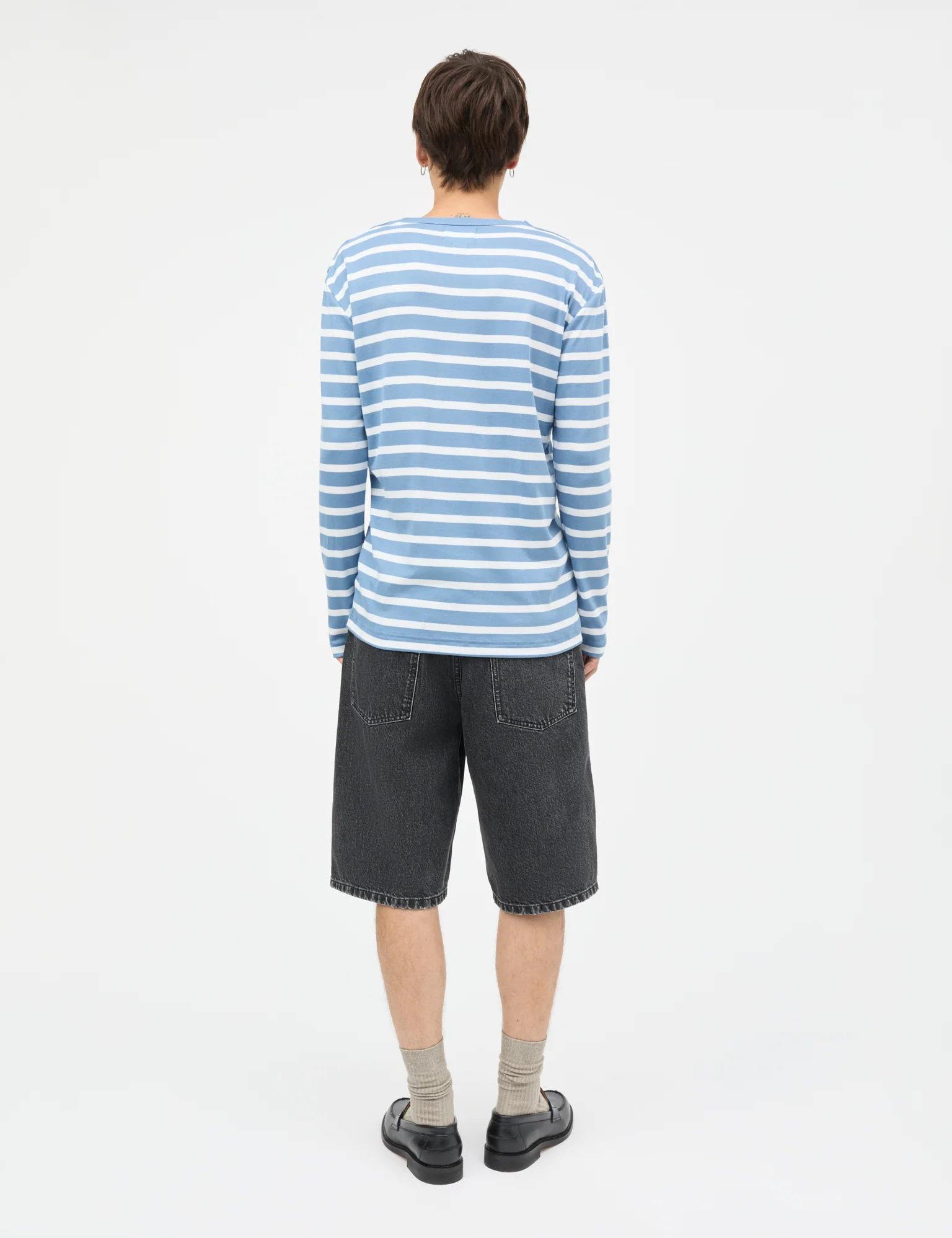 Arizona Black Denim Hannes Shorts, Black Grey Stone Wash - Image 4