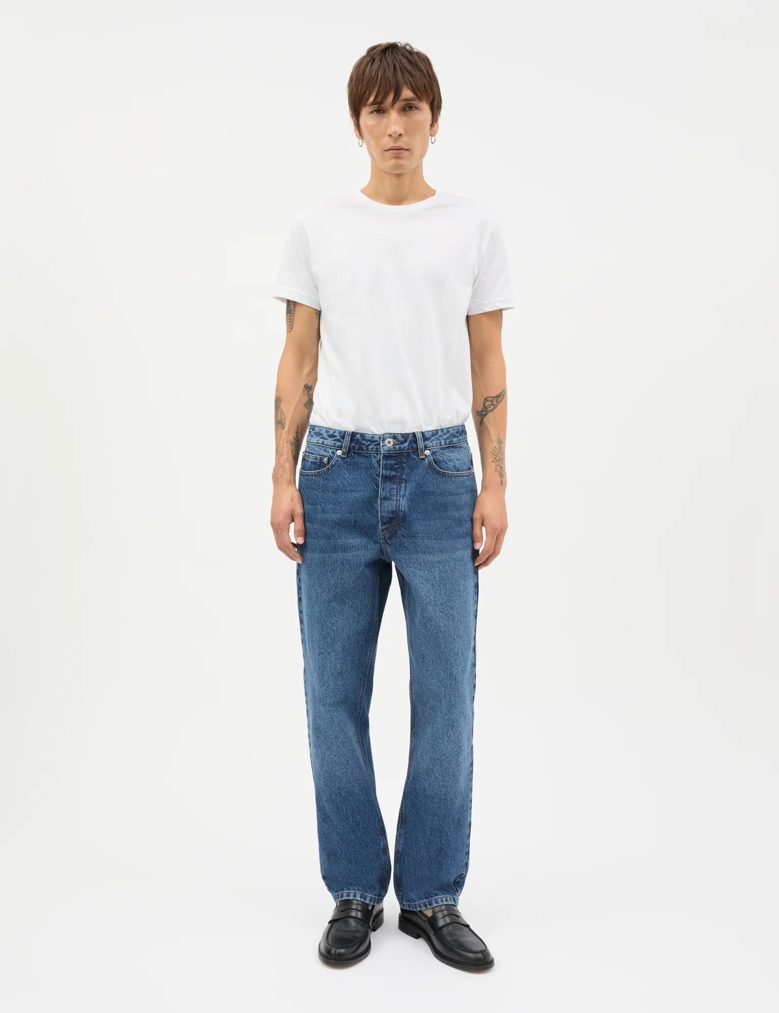 Arizona Denim Coen Jeans, Mid Blue Stone Wash - Image 4