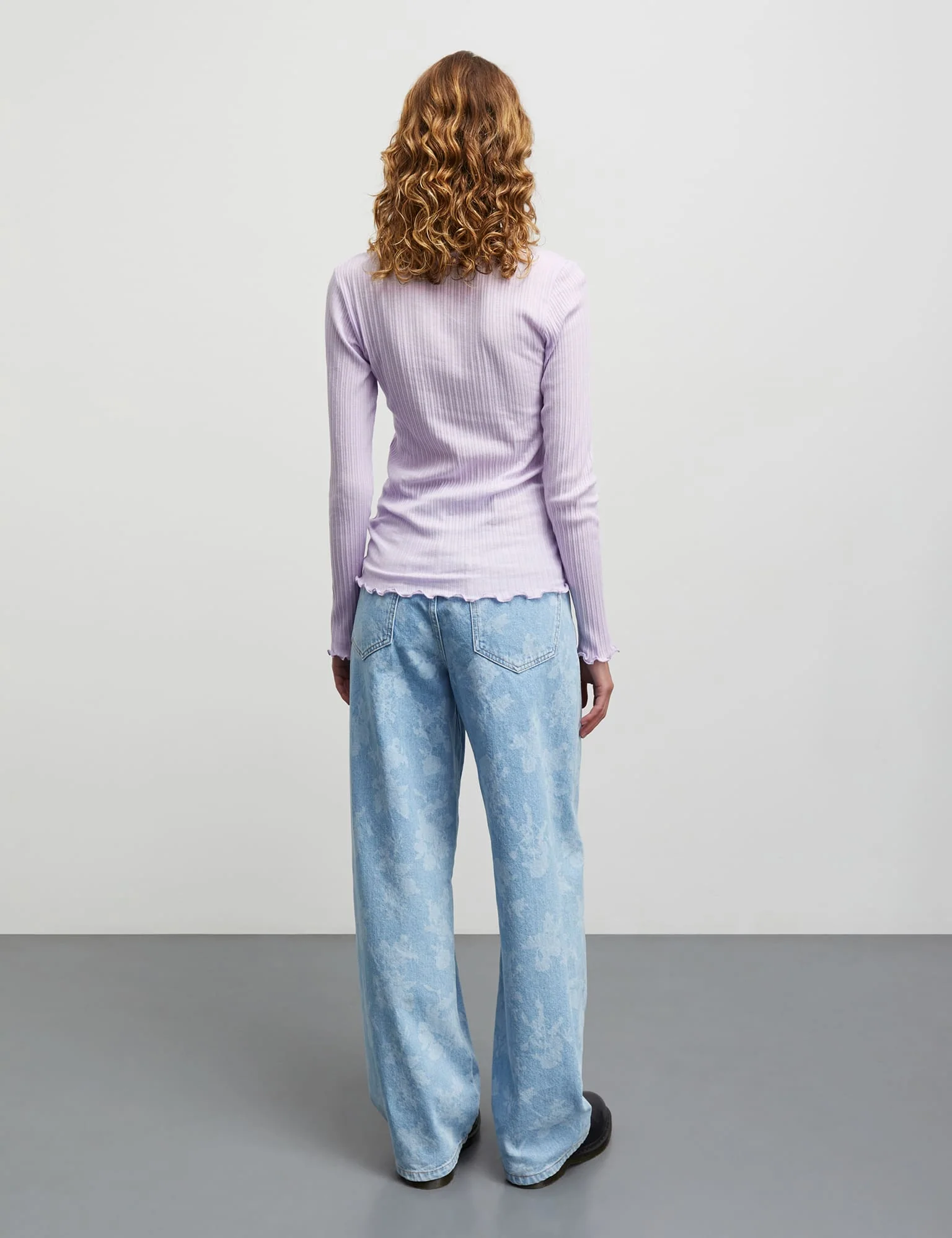 Art Denim Christel Jeans, Light Denim/Ink Flower AOP - Image 4