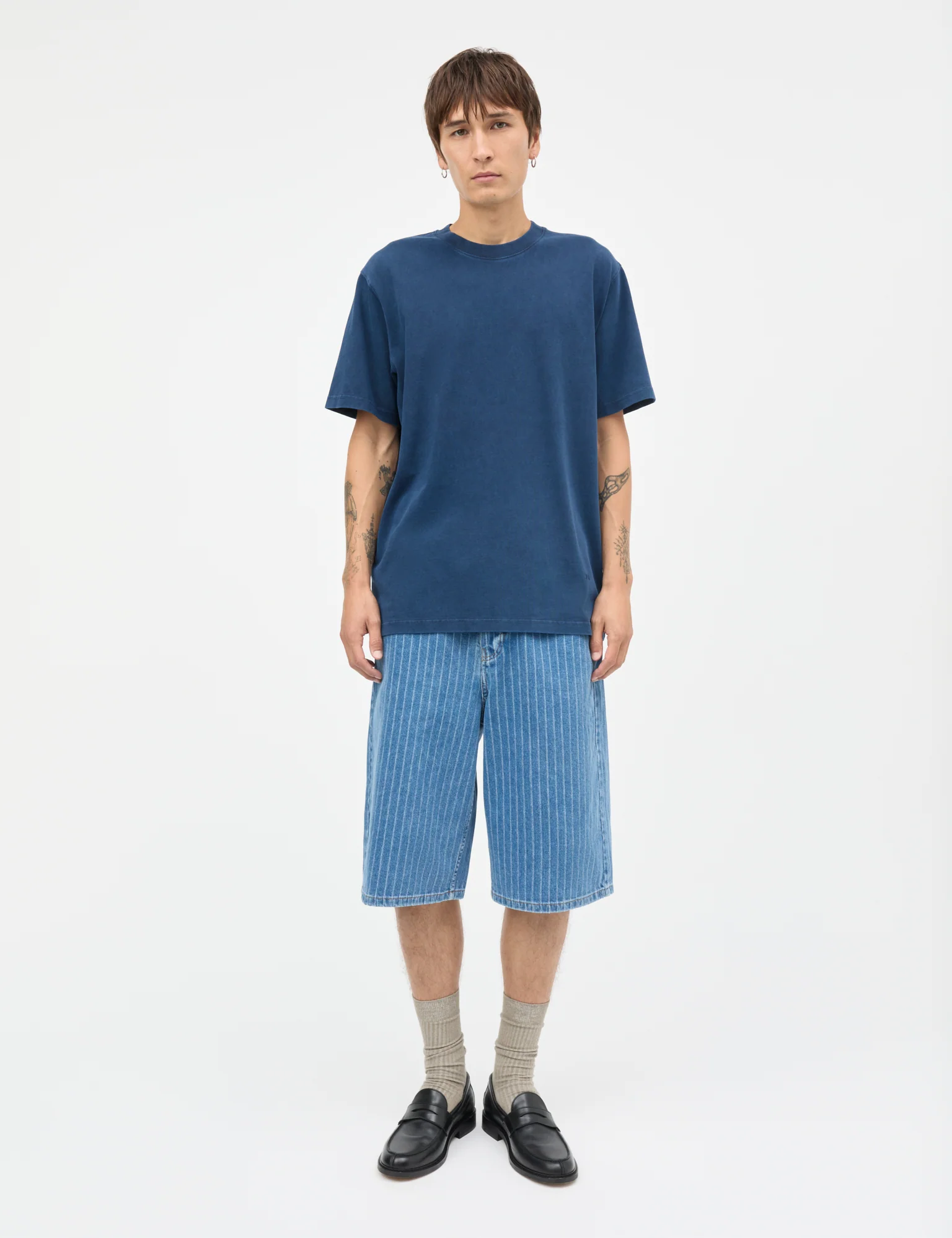 Combed Jersey Dye Thorbjørn Tee, Sky Captain - Image 2