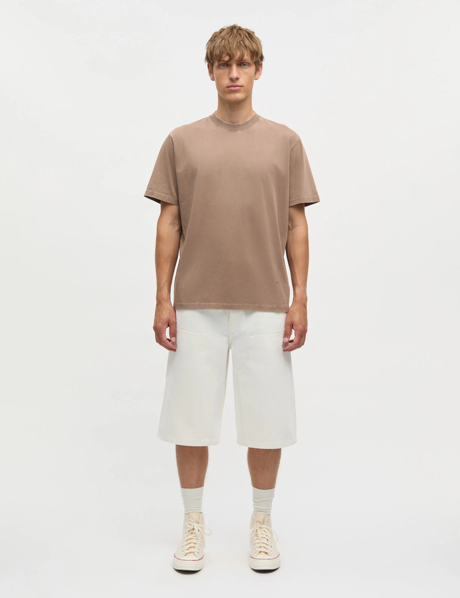 Combed Jersey Dye Thorbjørn Tee, Walnut - Image 2