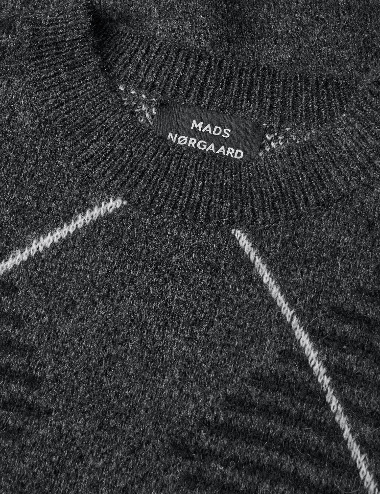 Comfy Wool Adam Argyle Knit, Asphalt - Image 3