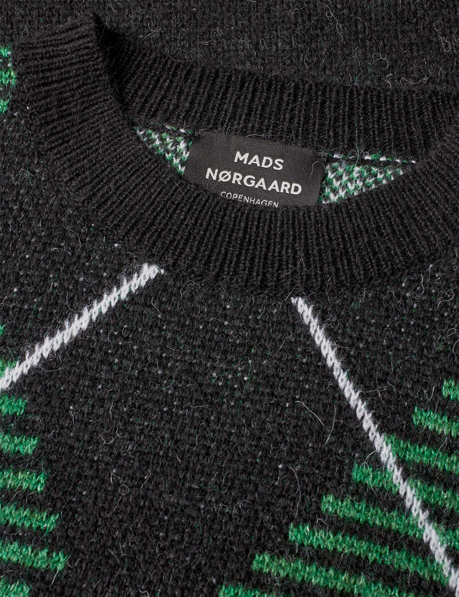 Comfy Wool Adam Argyle Knit, Black - Image 3
