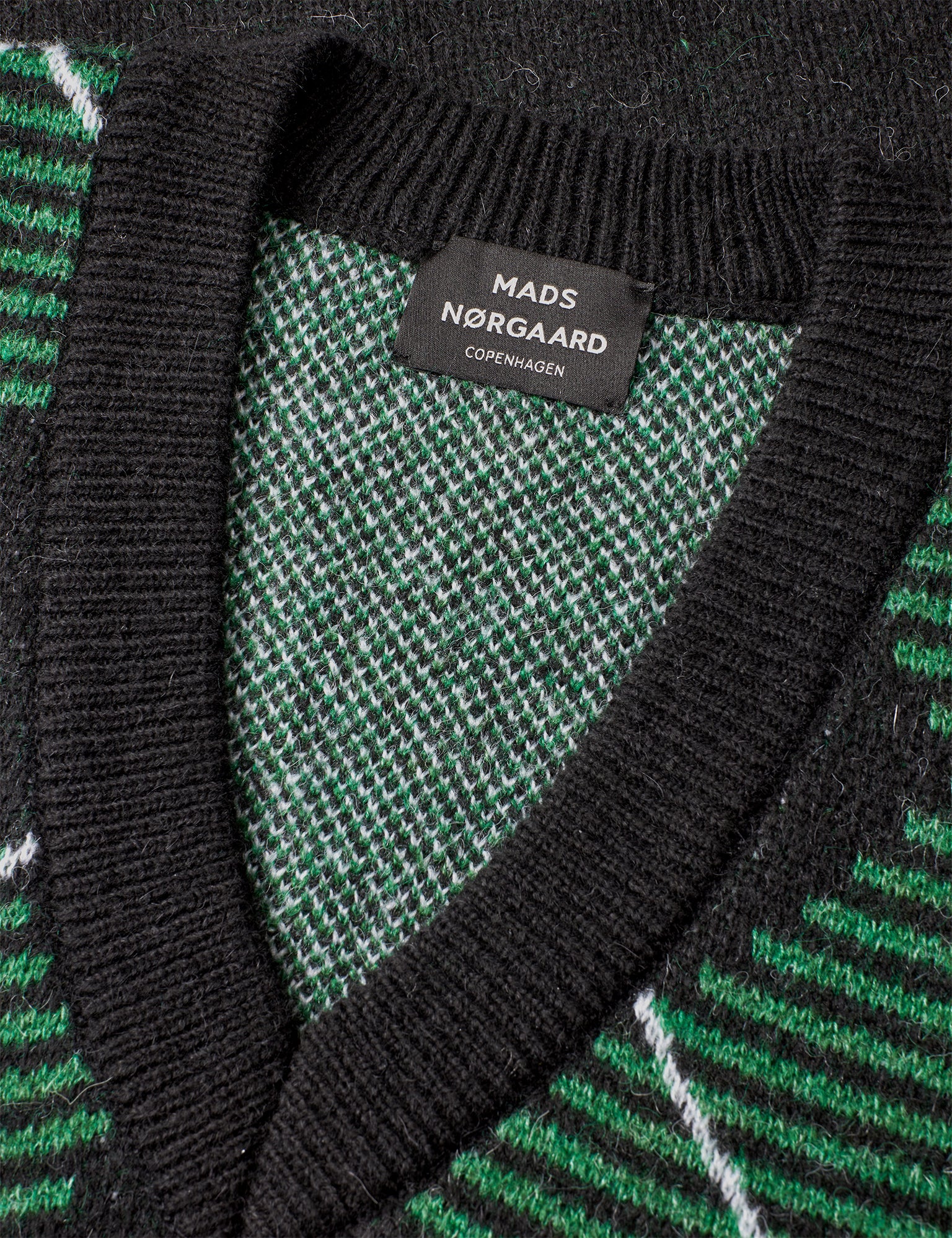 Comfy Wool Harper Argyle Vest, Black - Image 3