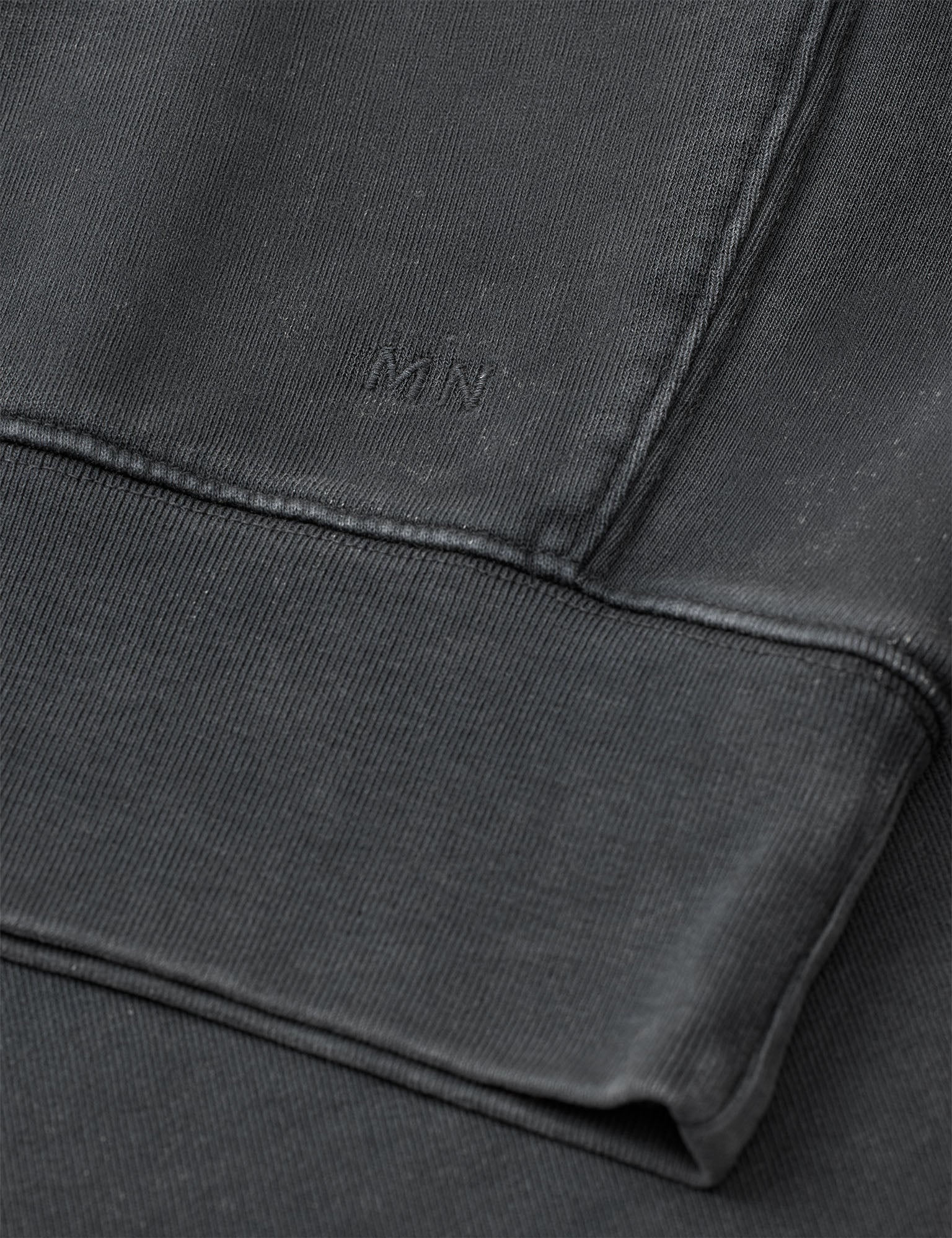 Compact Cotton Crew Sweat, Black - Image 2