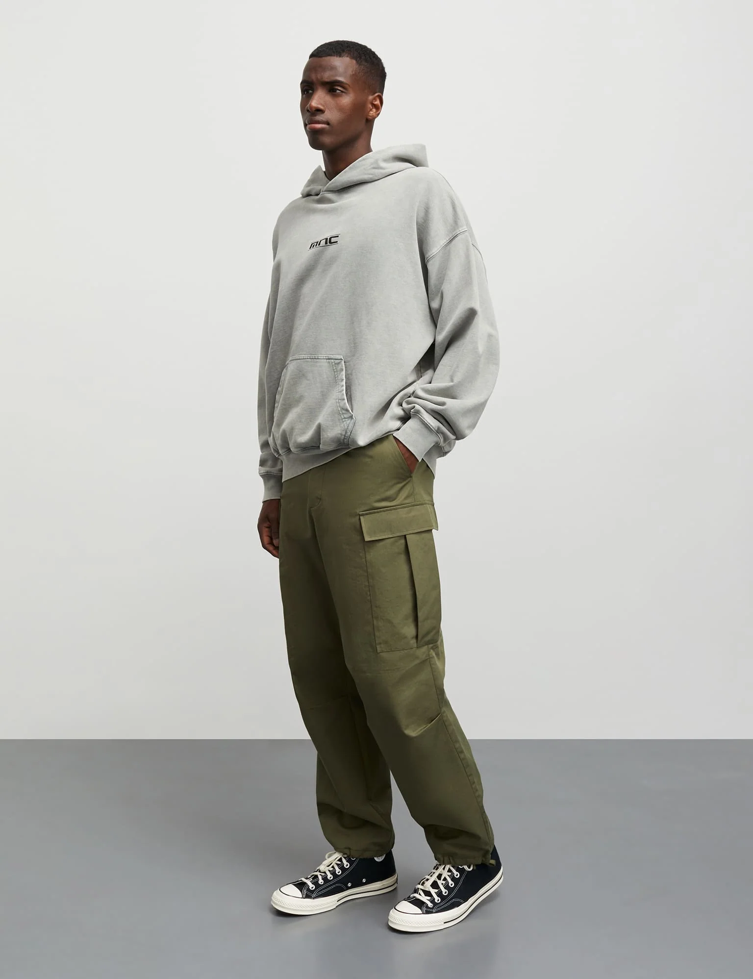 Compact Cotton Dye Hoody, Moon Mist - Image 2