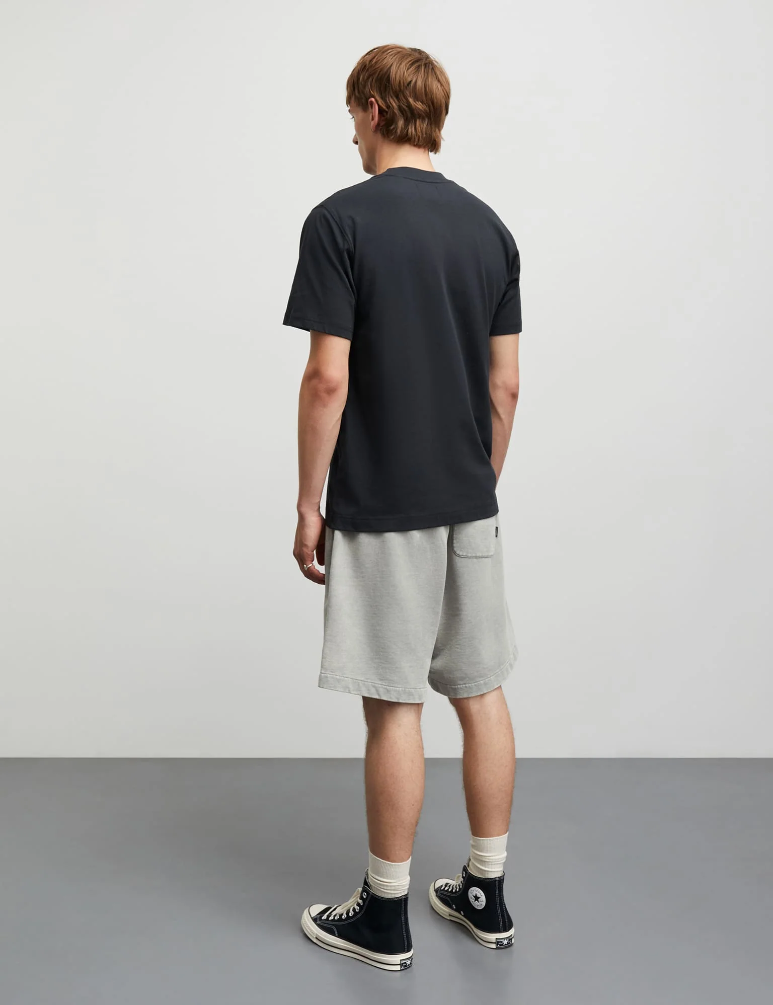 Compact Cotton Dye Shorts, Moon Mist - Image 4