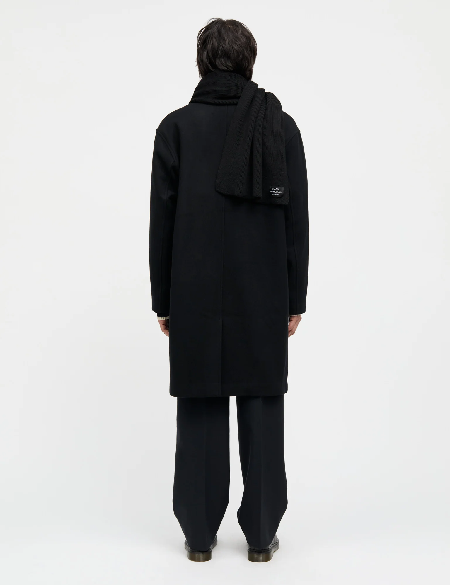 Compact Wool Curtis Coat, Black - Image 4