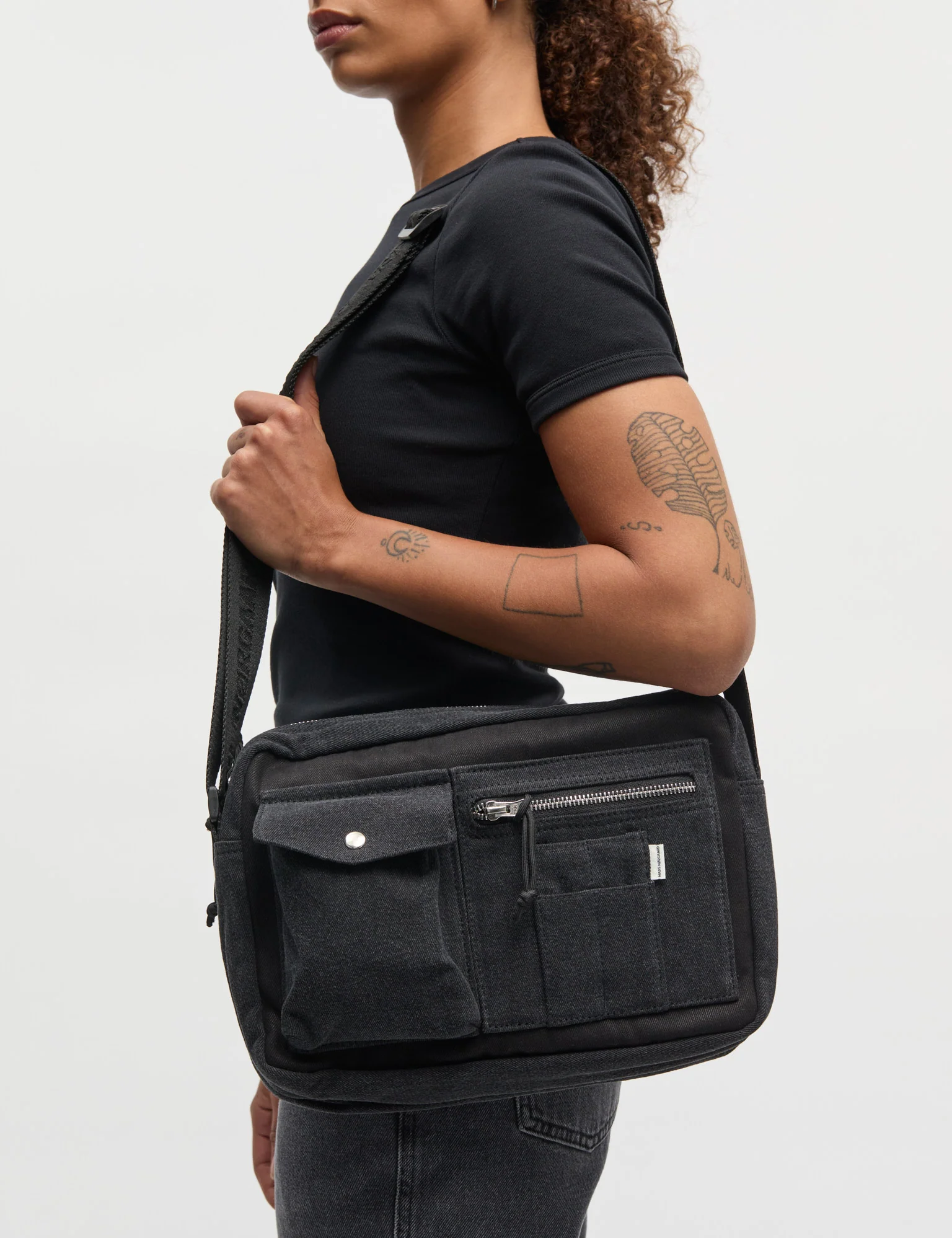 Copo Denim Cappa Bag, Black/Black - Image 2