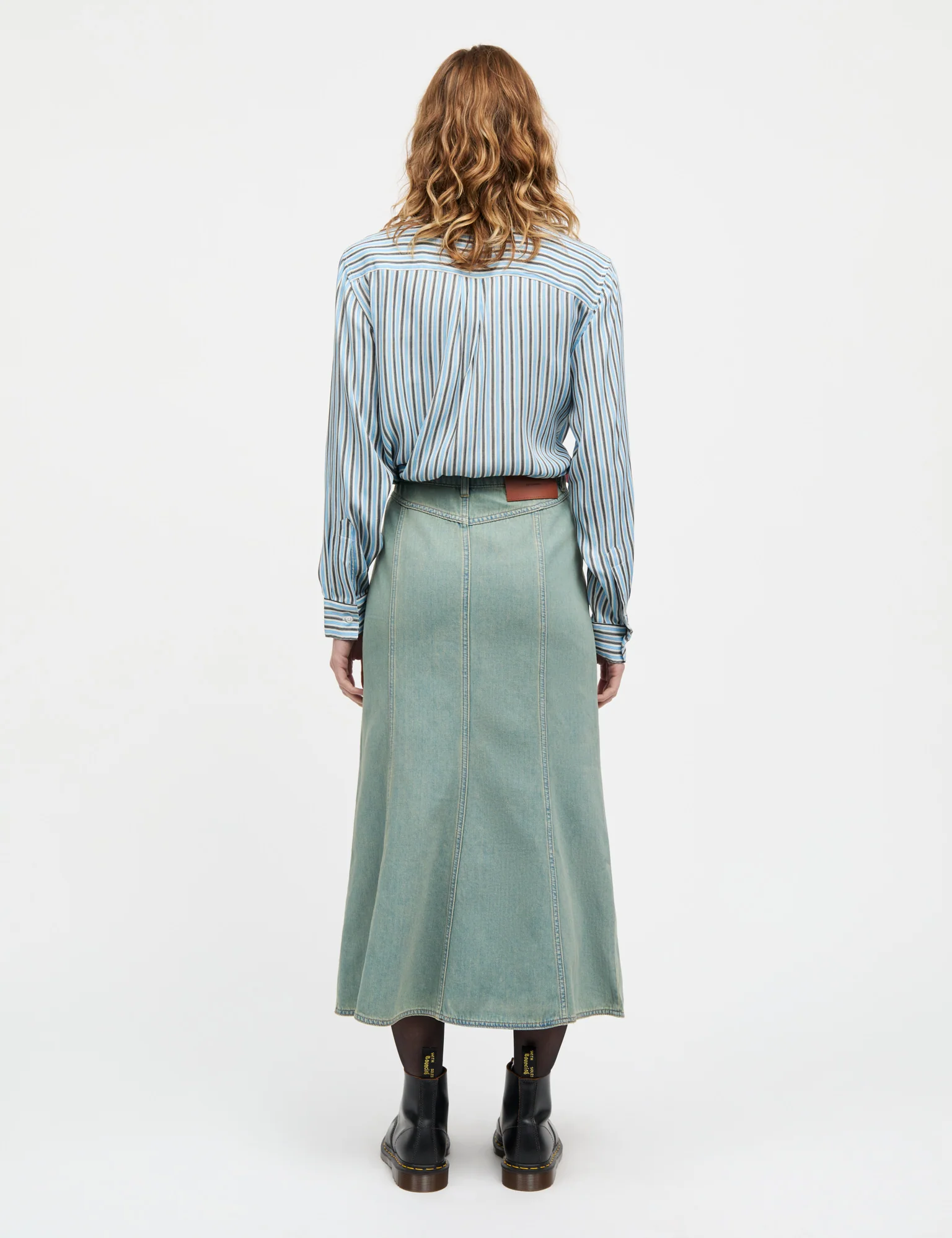 Cosy Denim Solan Skirt, Vintage Blue - Image 3