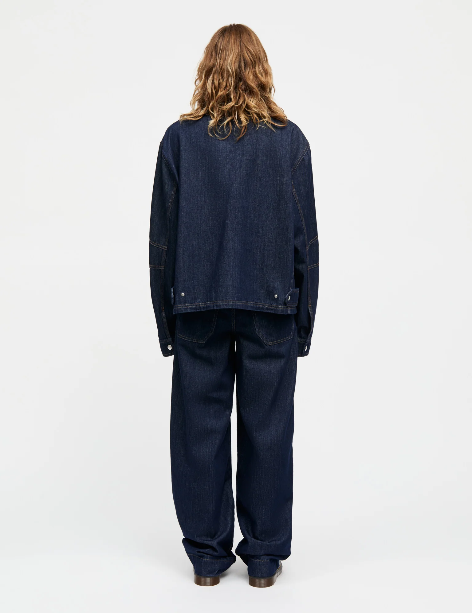 Cosy Denim Solar Jacket, Dark Indigo - Image 4
