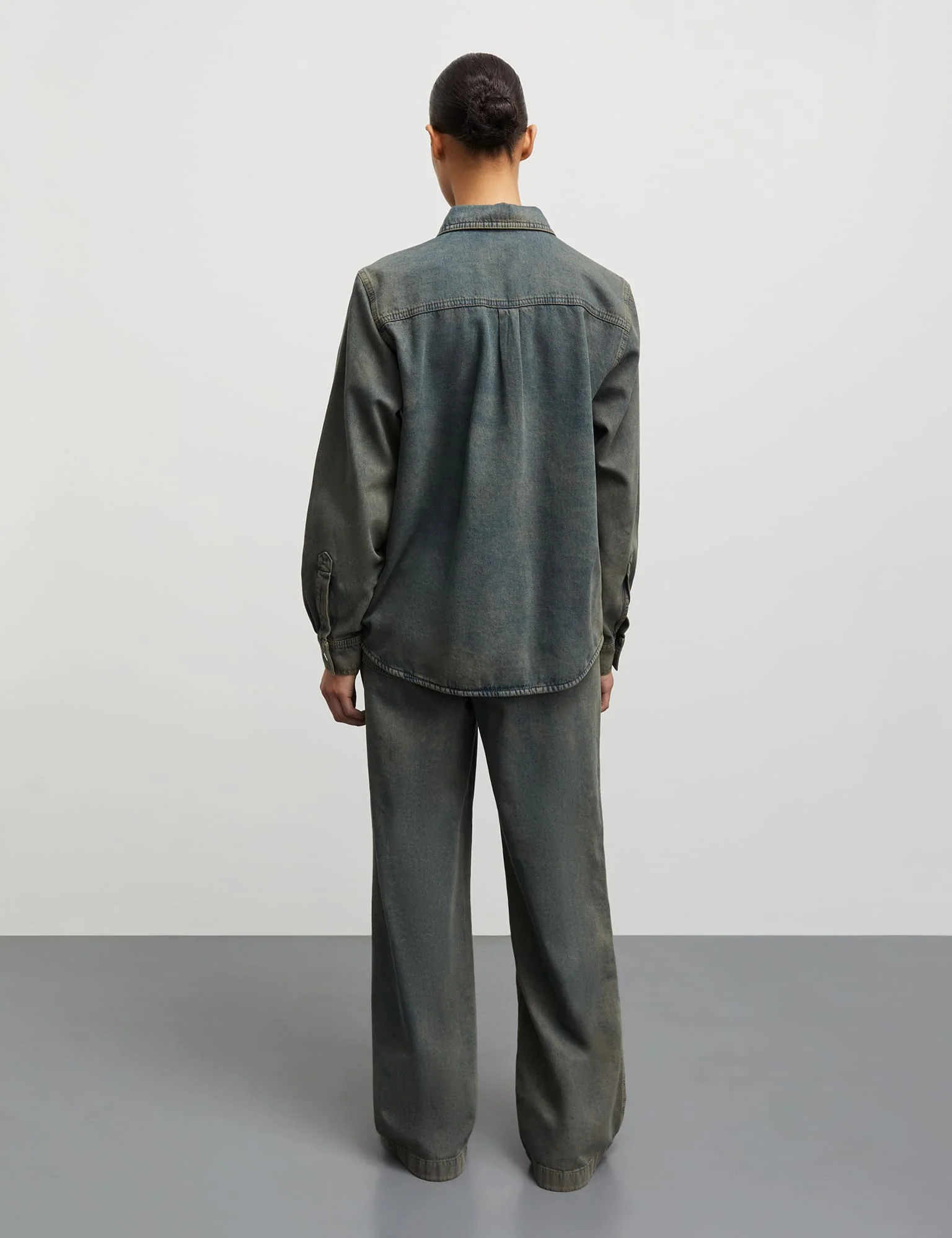 Cosy Overdyed Crane Shirt, Overdyed Kalamata - Image 4