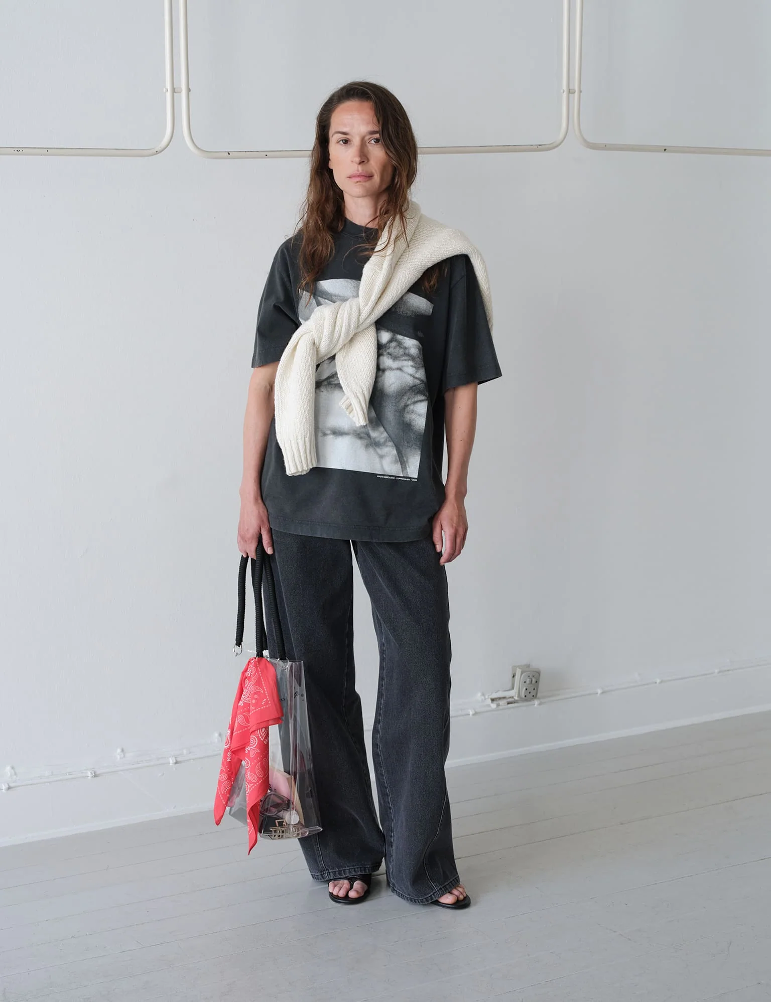 Cotton Jersey Dassel Tee, Black - Image 3
