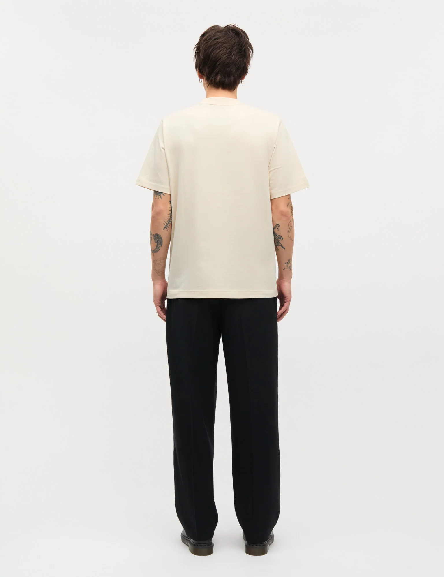 Cotton Jersey Frode Logo Tee FAV, Seedpearl - Image 4