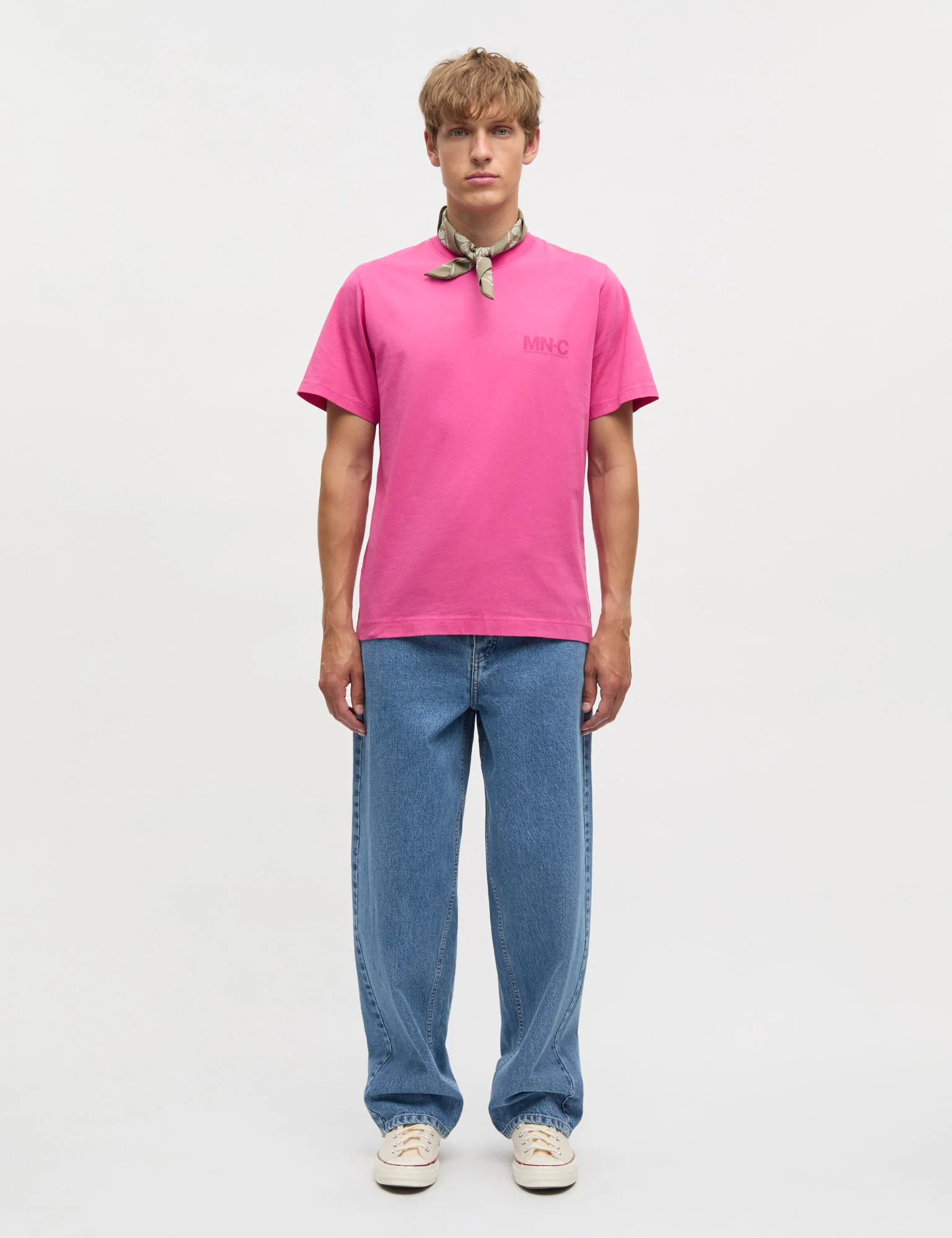 Cotton Jersey Frode MNC Tee, Raspberry Rose - Image 2