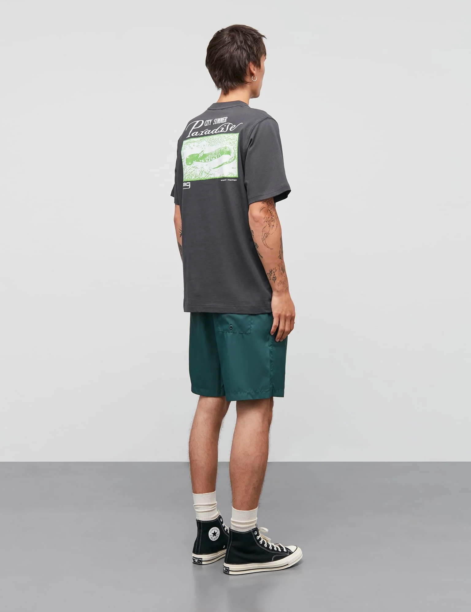Cotton Jersey Frode Paradise Tee, Black Oyster - Image 5