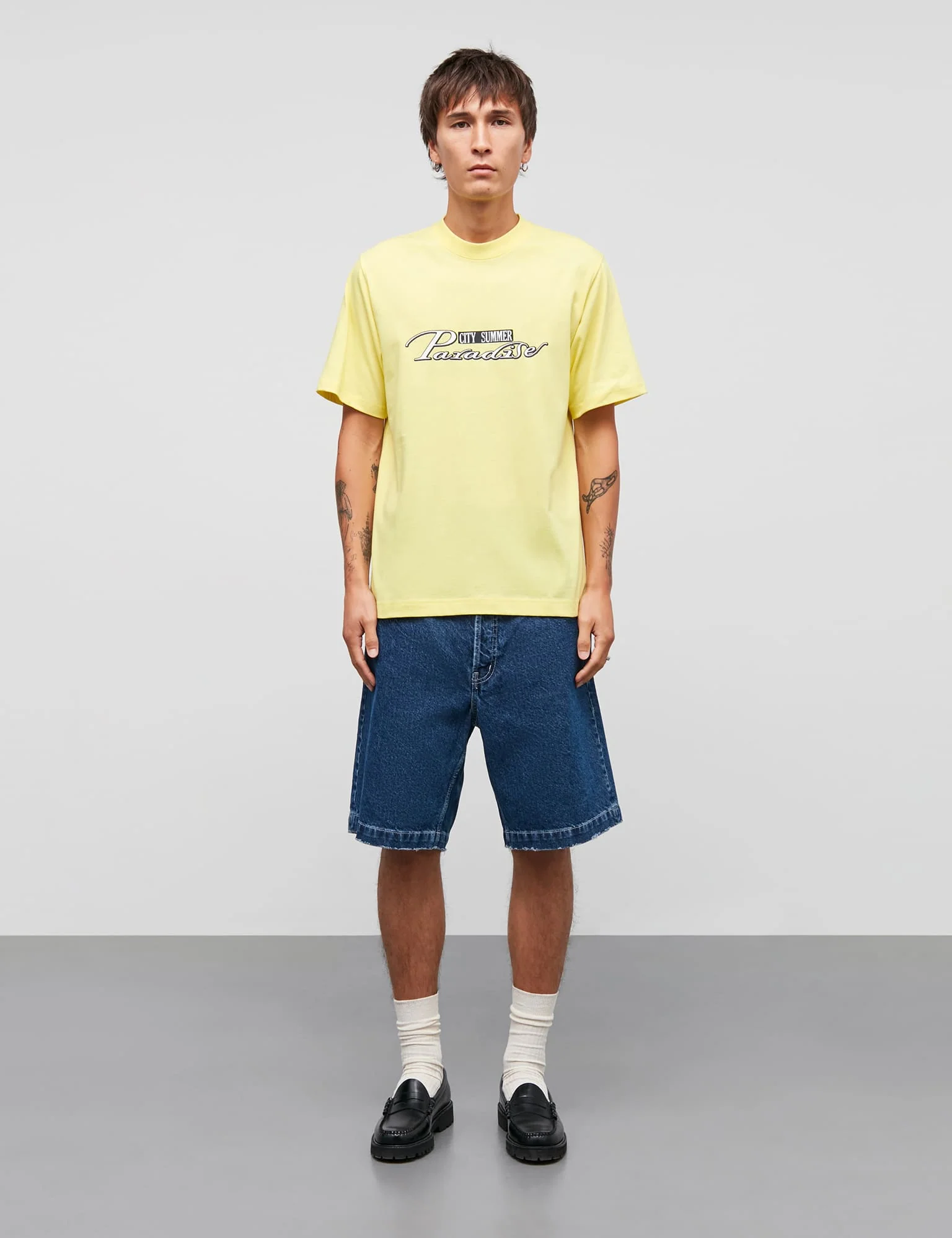 Cotton Jersey Frode Paradise Tee, Limelight - Image 2