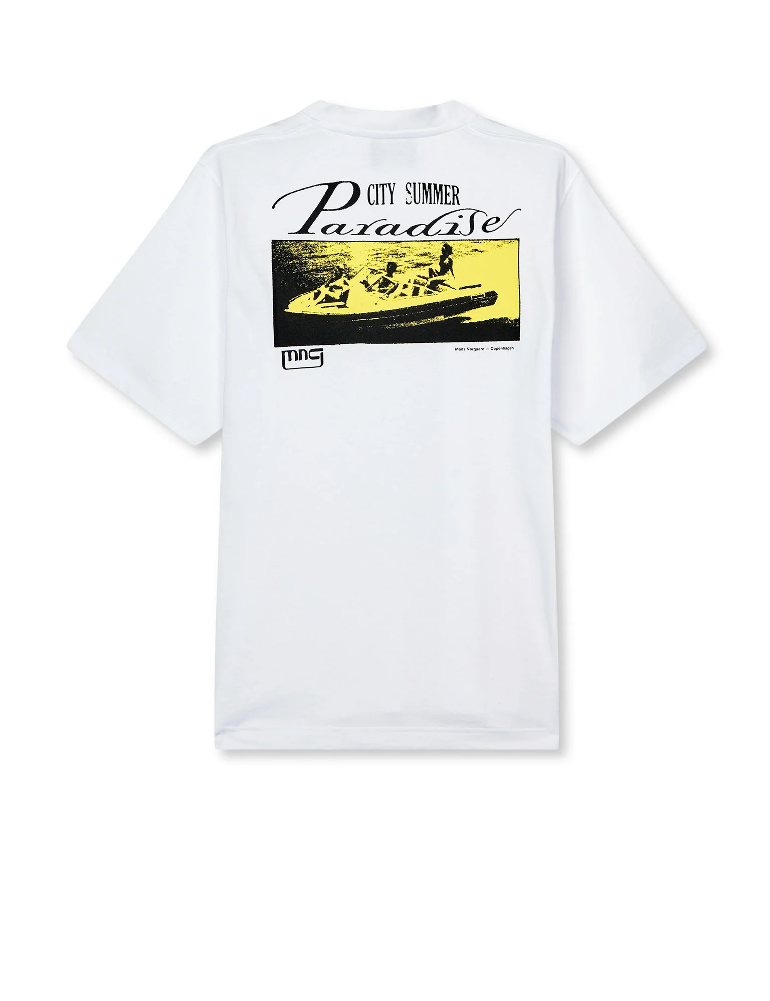 Cotton Jersey Frode Paradise Tee, White - Image 3