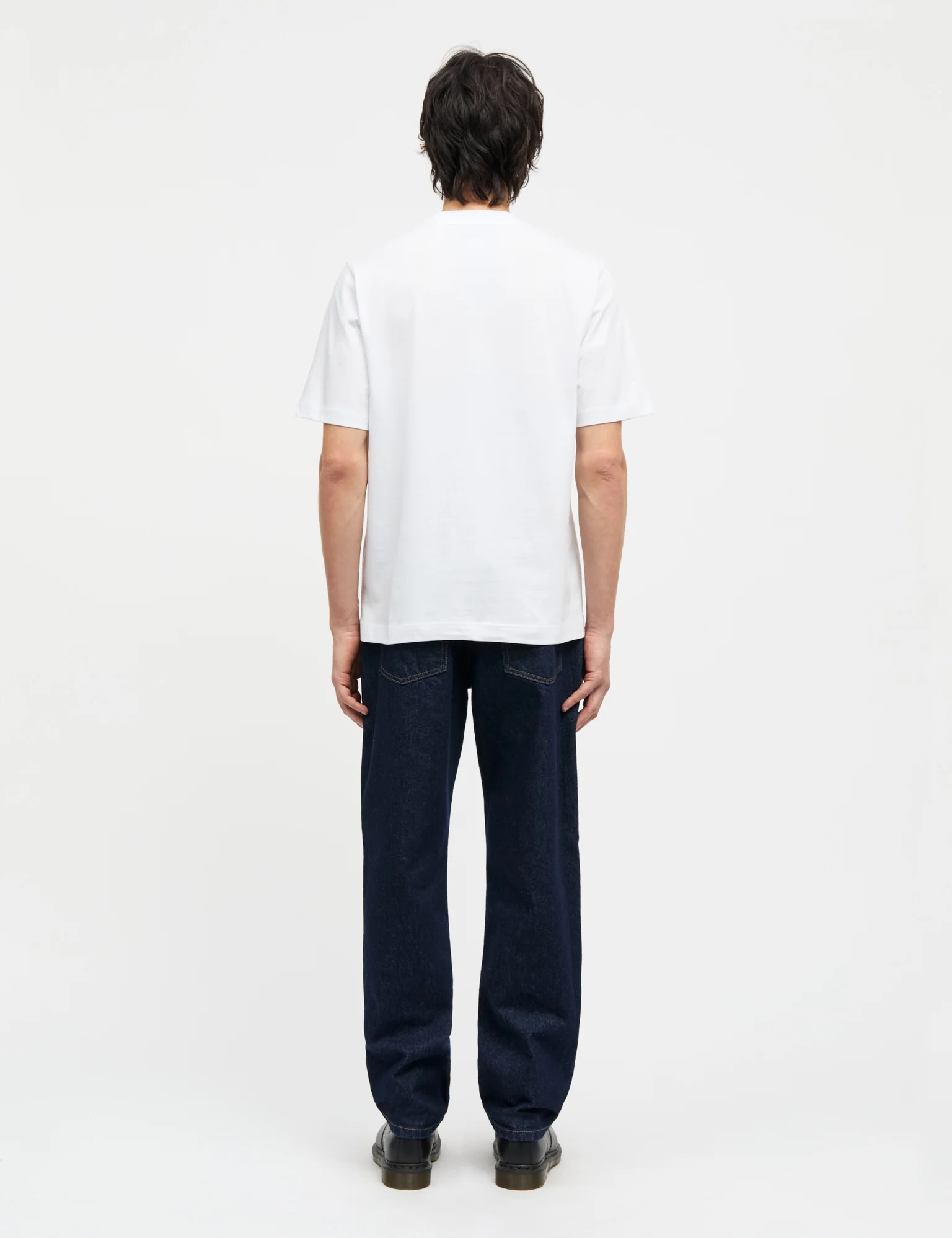 Cotton Jersey Spiral Frode Tee, White - Image 4