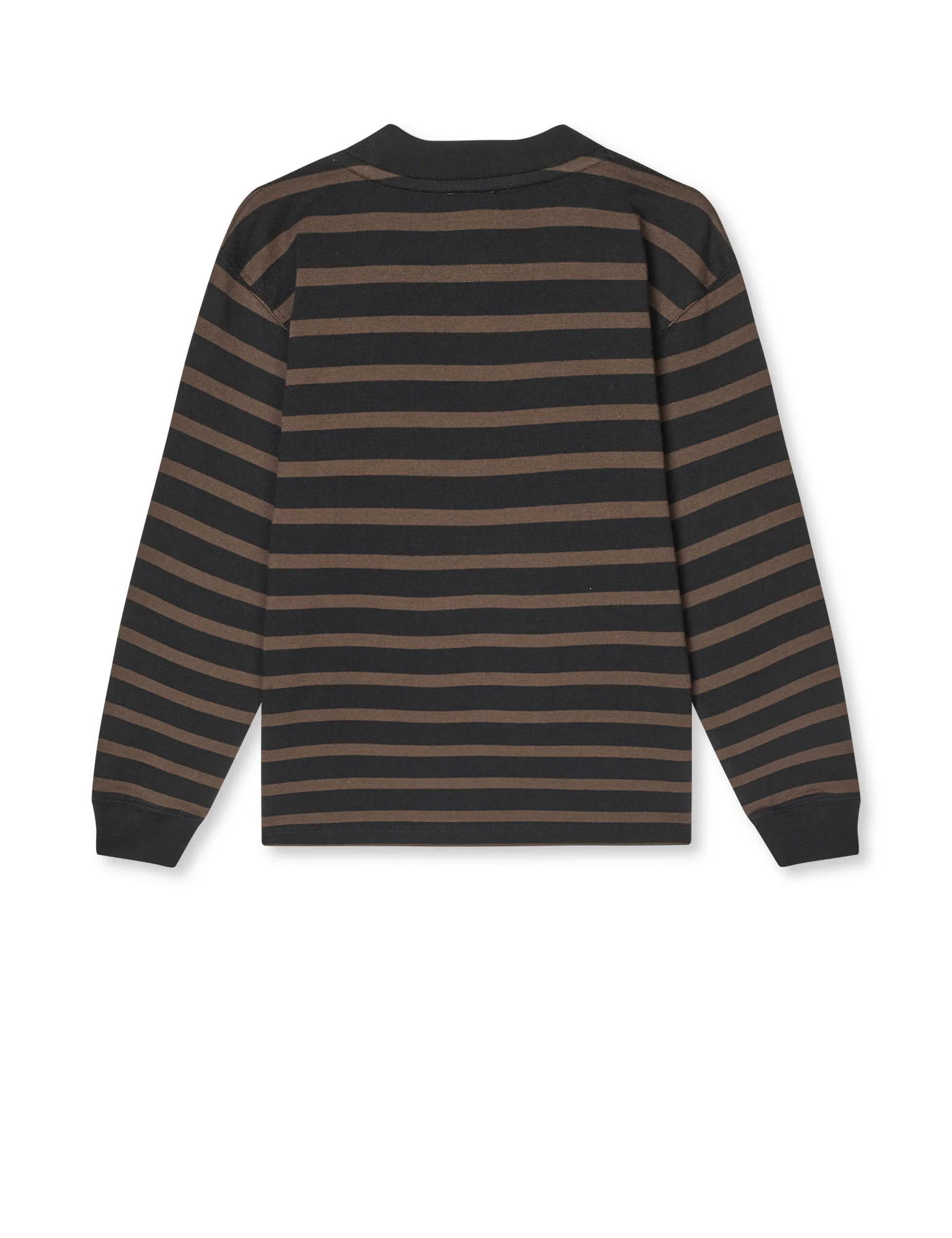 Cotton Jersey Stripe Carlito Tee LS, Black/Demitasse - Image 3