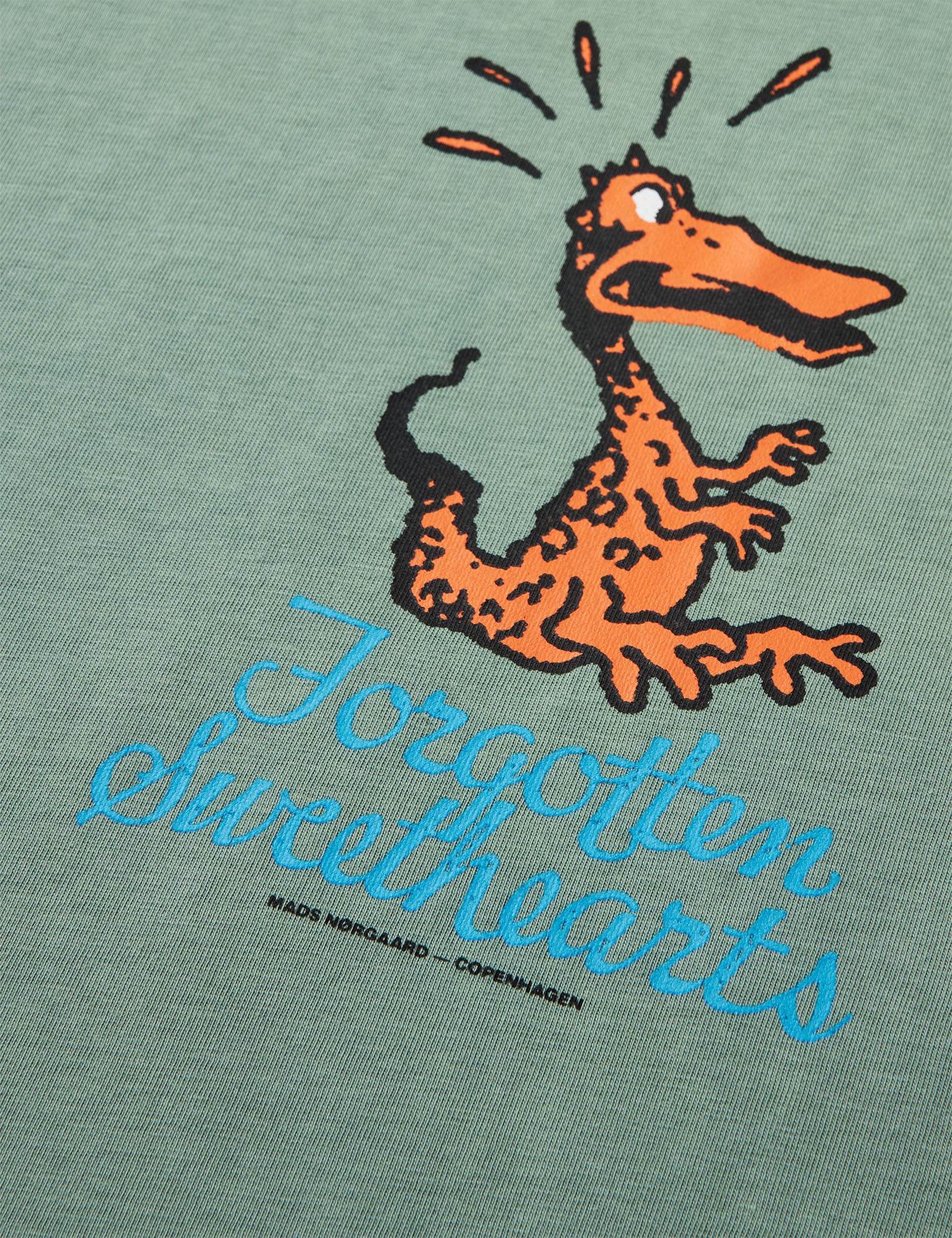 Cotton Jersey Sweathart Frode Tee, Verdant Green - Image 2