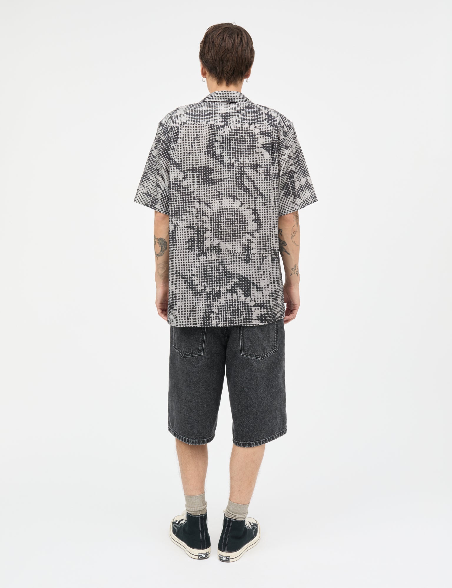 Cotton Linen Kenji AOP Shirt SS, Plaza Taupe/Sky Captain AOP - Image 4