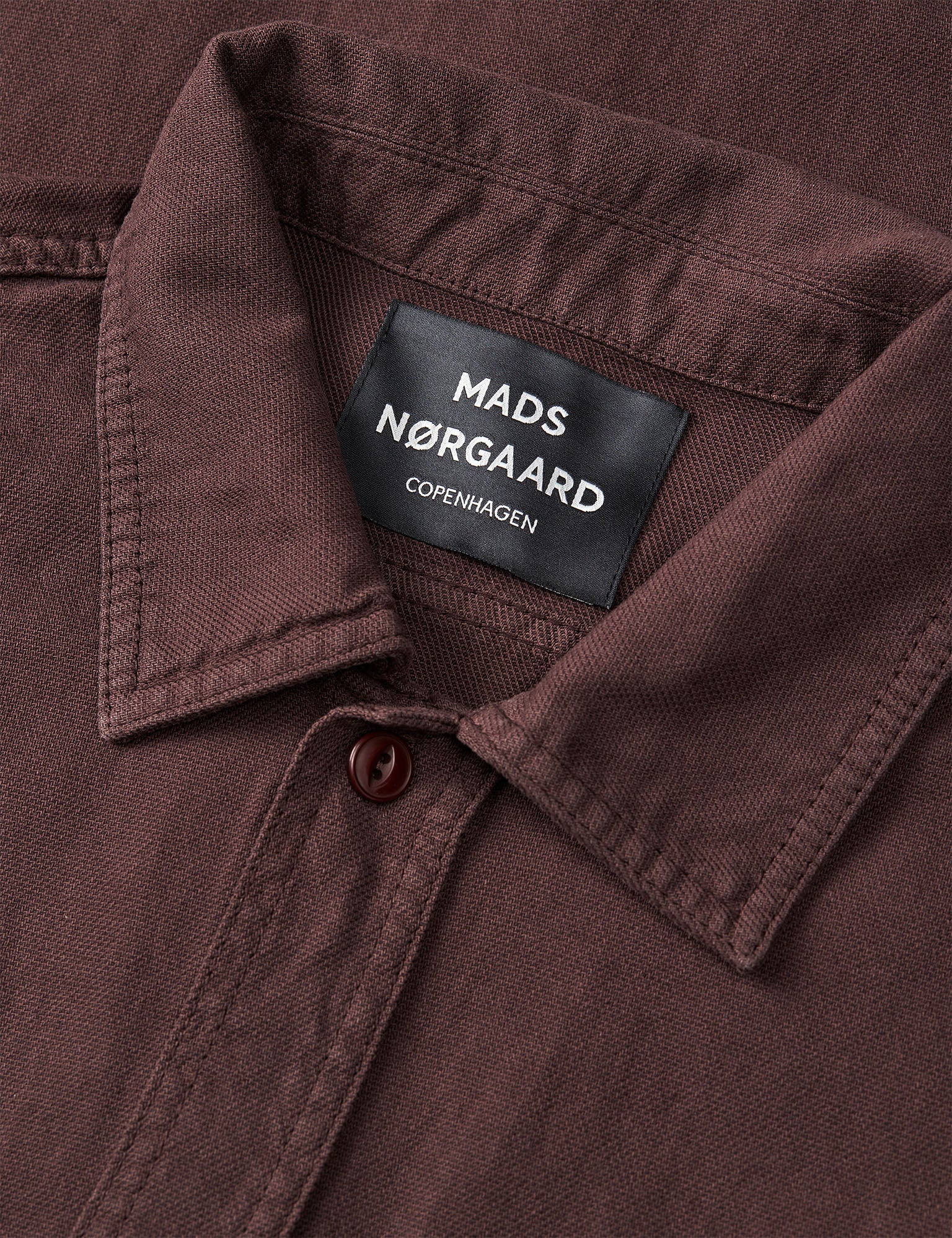 Cotton Linen Work August Shirt, Chicory Coffee - Image 3