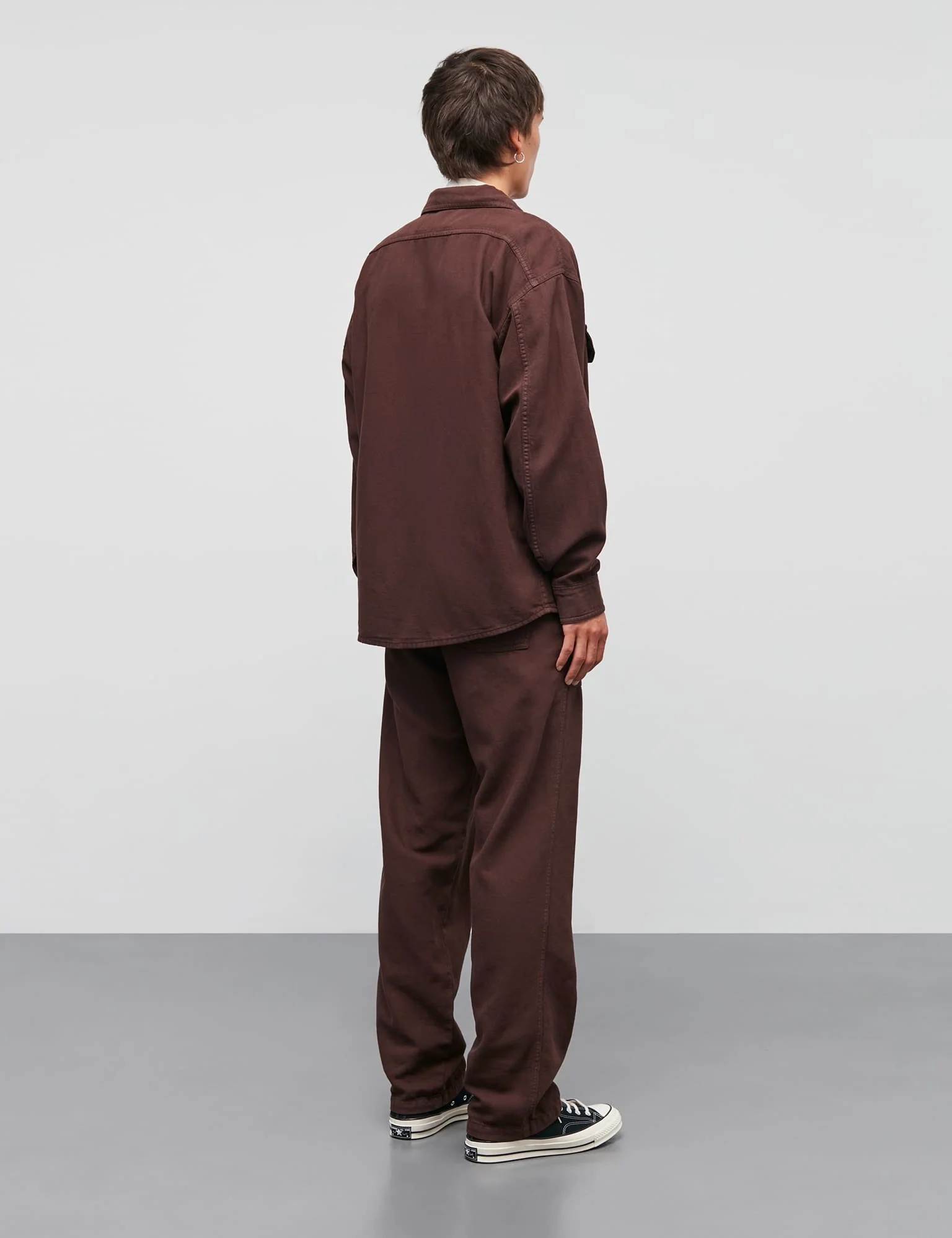 Cotton Linen Work August Shirt, Chicory Coffee - Image 4