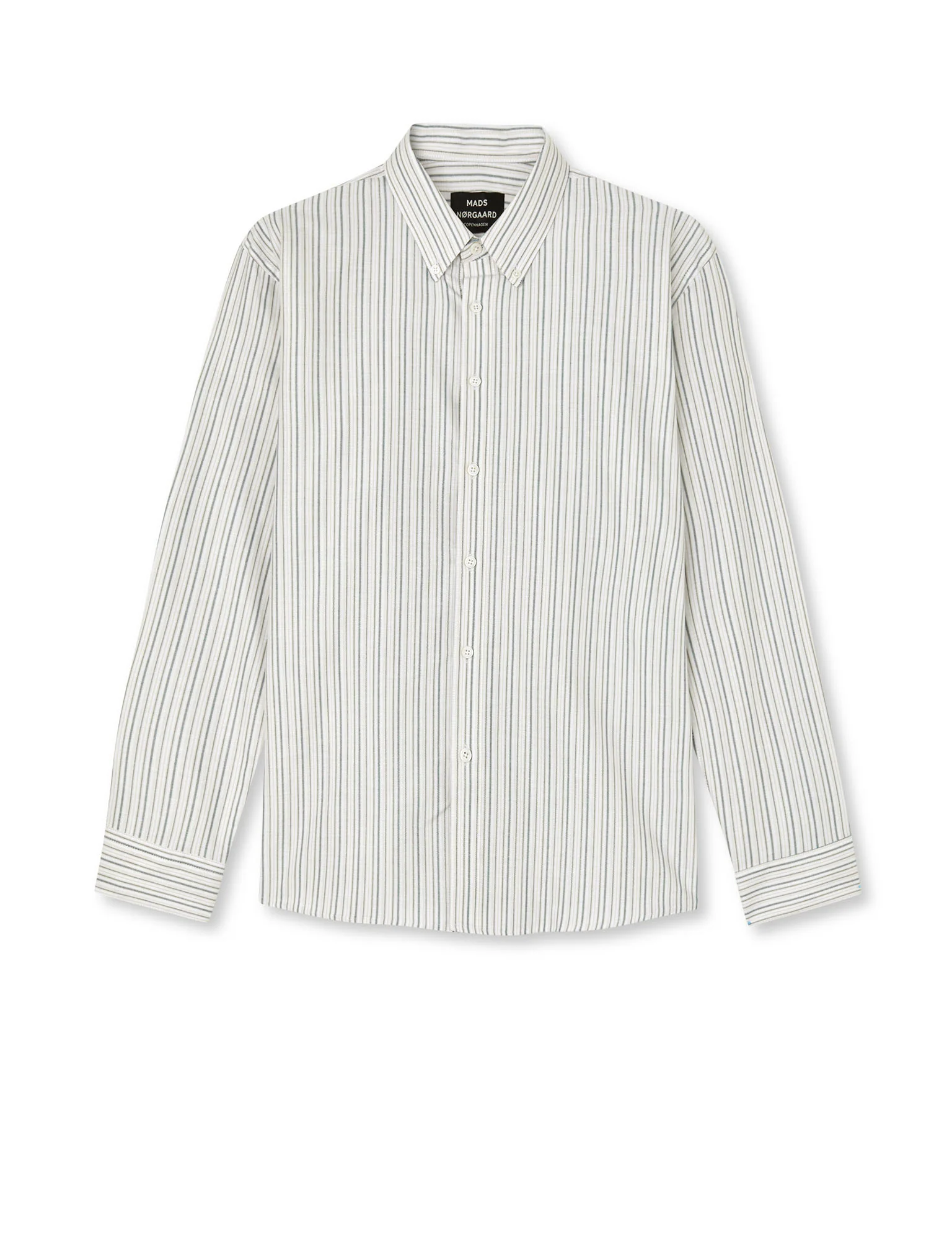Cotton Oxford Sune Stripe Shirt BD FAV, Deep Sea