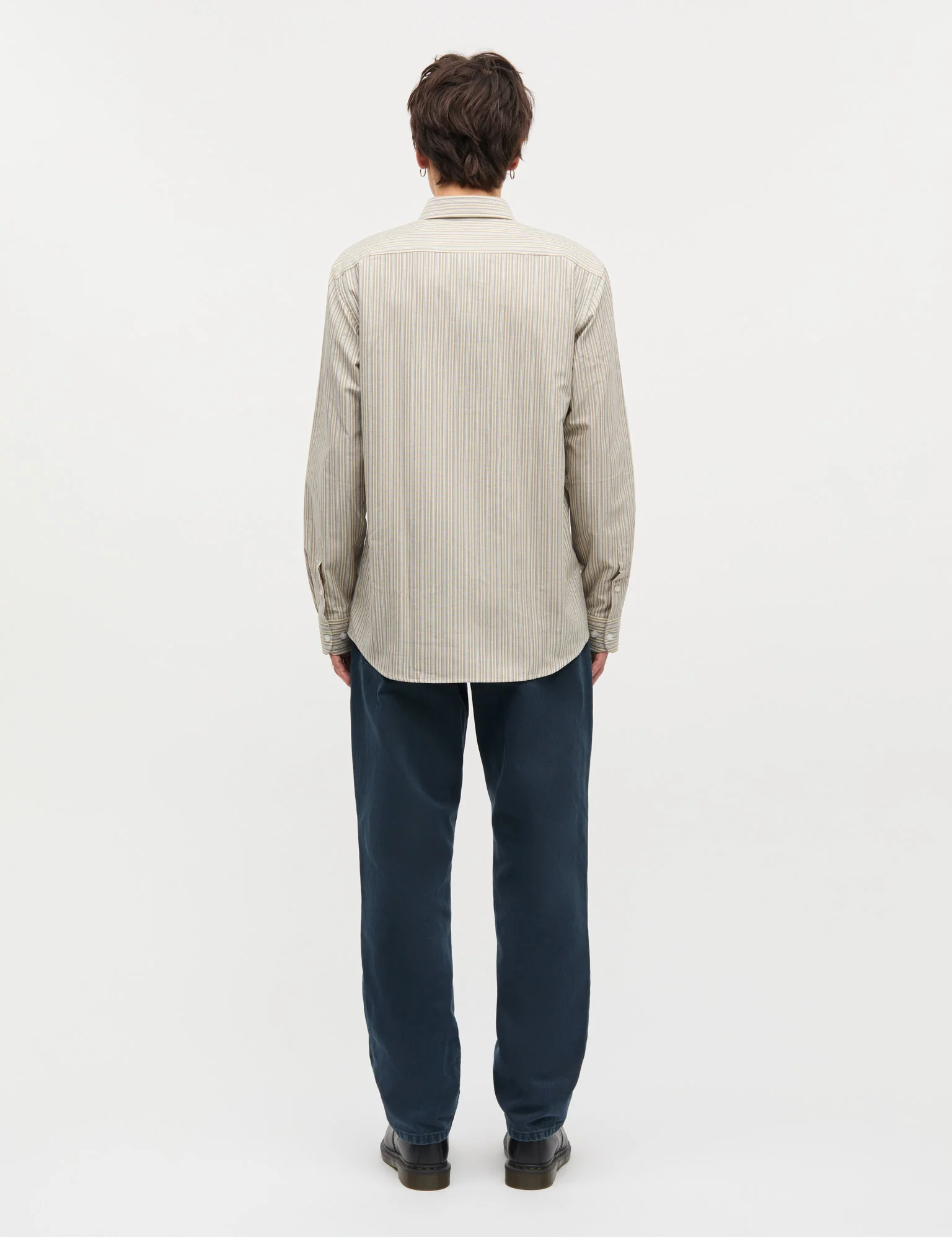 Cotton Oxford Sune Stripe Shirt BD FAV, Parisian Night/Beech - Image 4