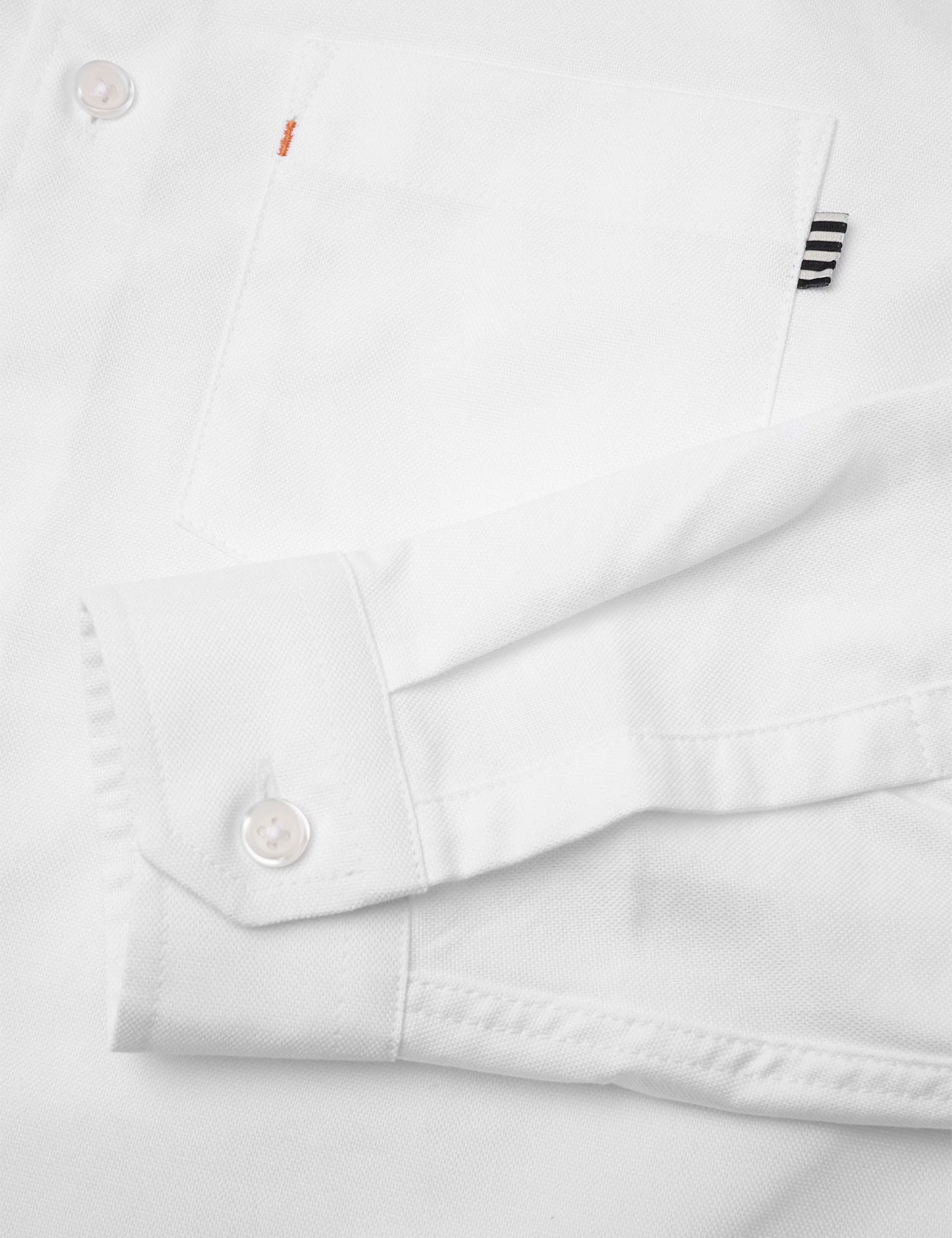 Cotton Oxford Svano Shirt, White - Image 5