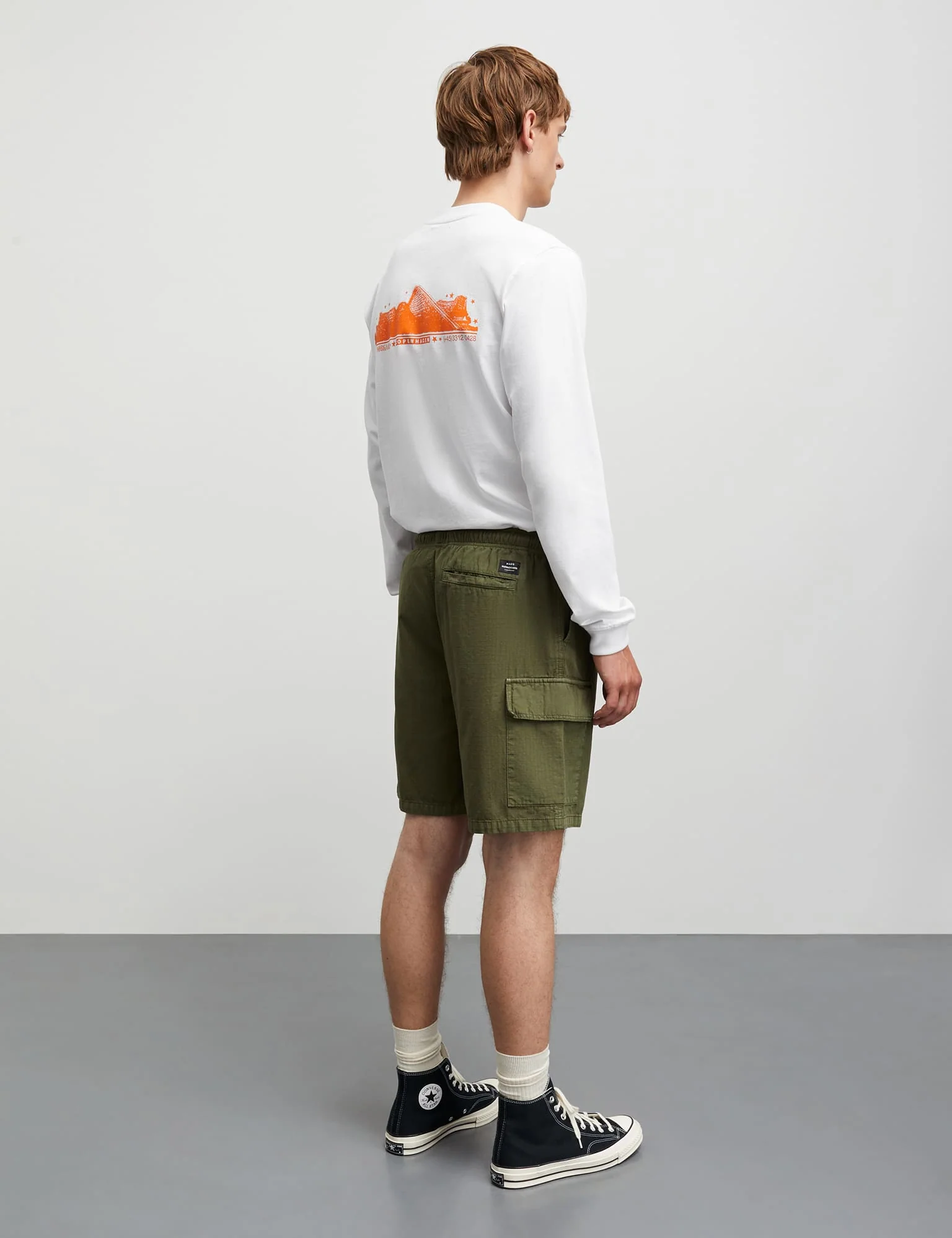 Cotton Ripstop Cargo Shorts, Kalamata - Image 4
