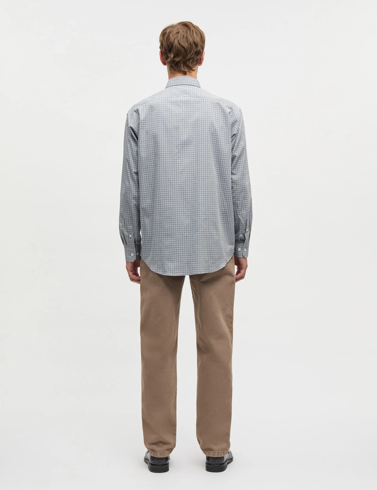 Cotton Soft Marcel Shirt, Sky Captain CH. - Image 4
