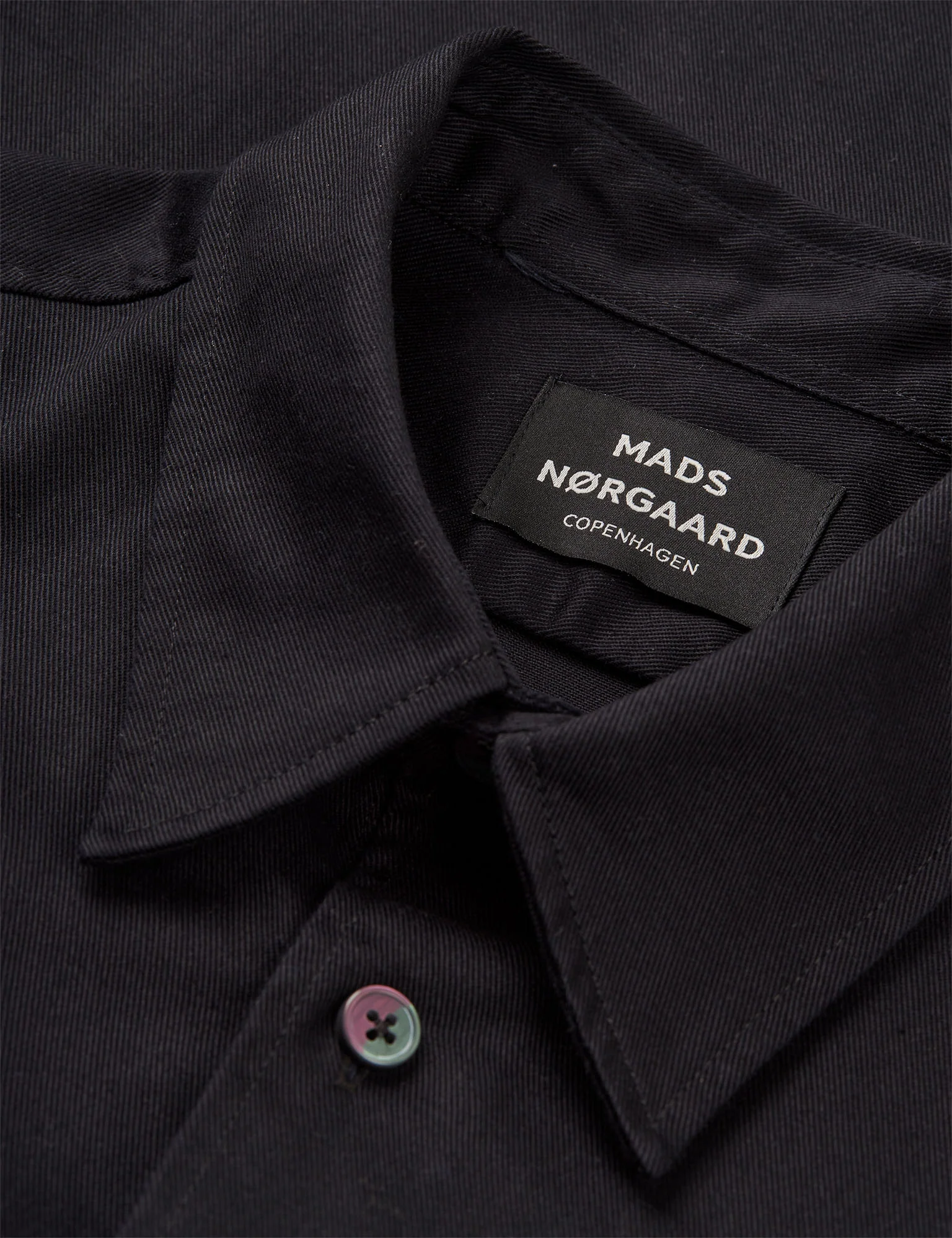 Cotton Twill Storm Shirt, Black - Image 2
