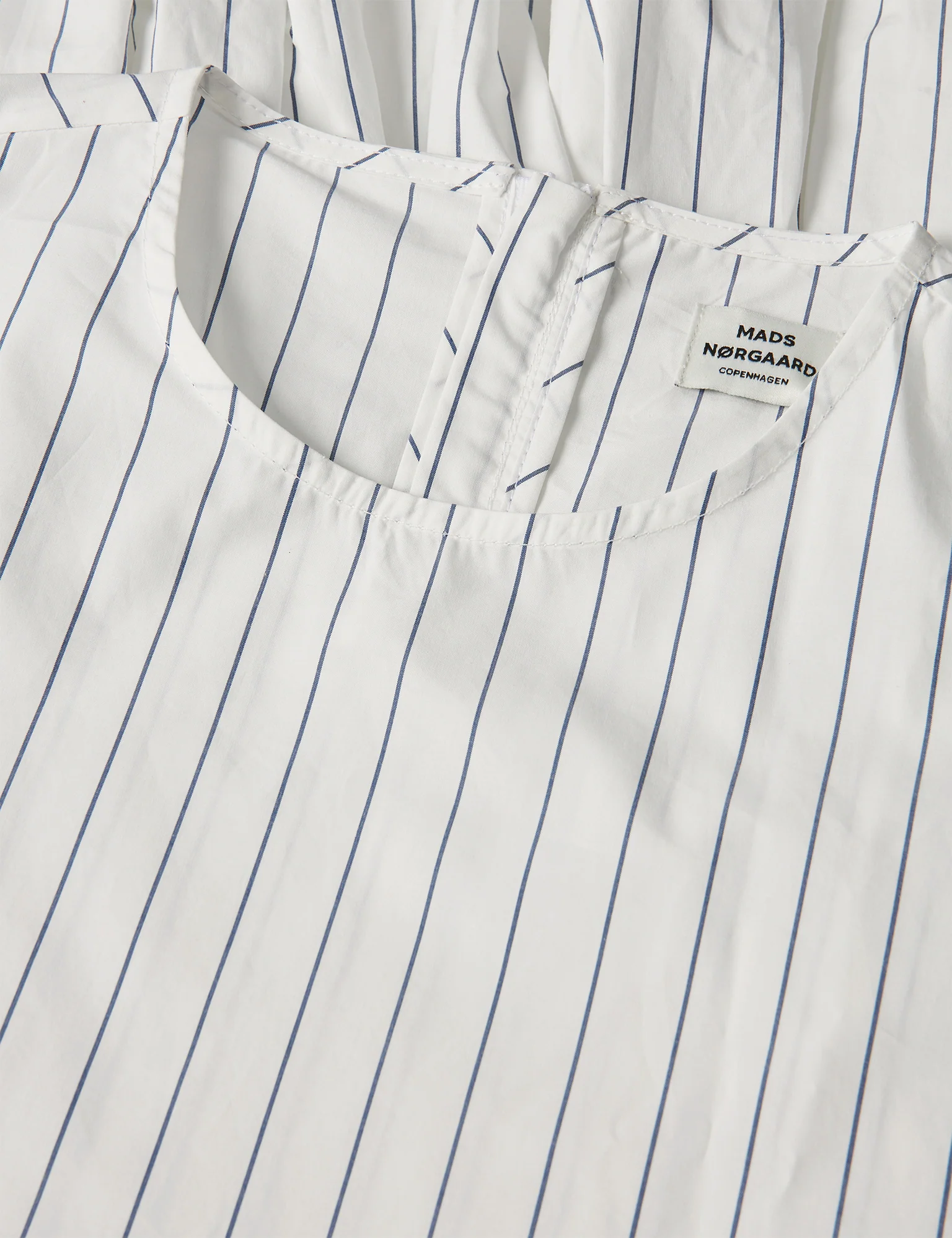 Crisp Poplin Drastina Dress, Pinstripe/Parisian Night - Image 4