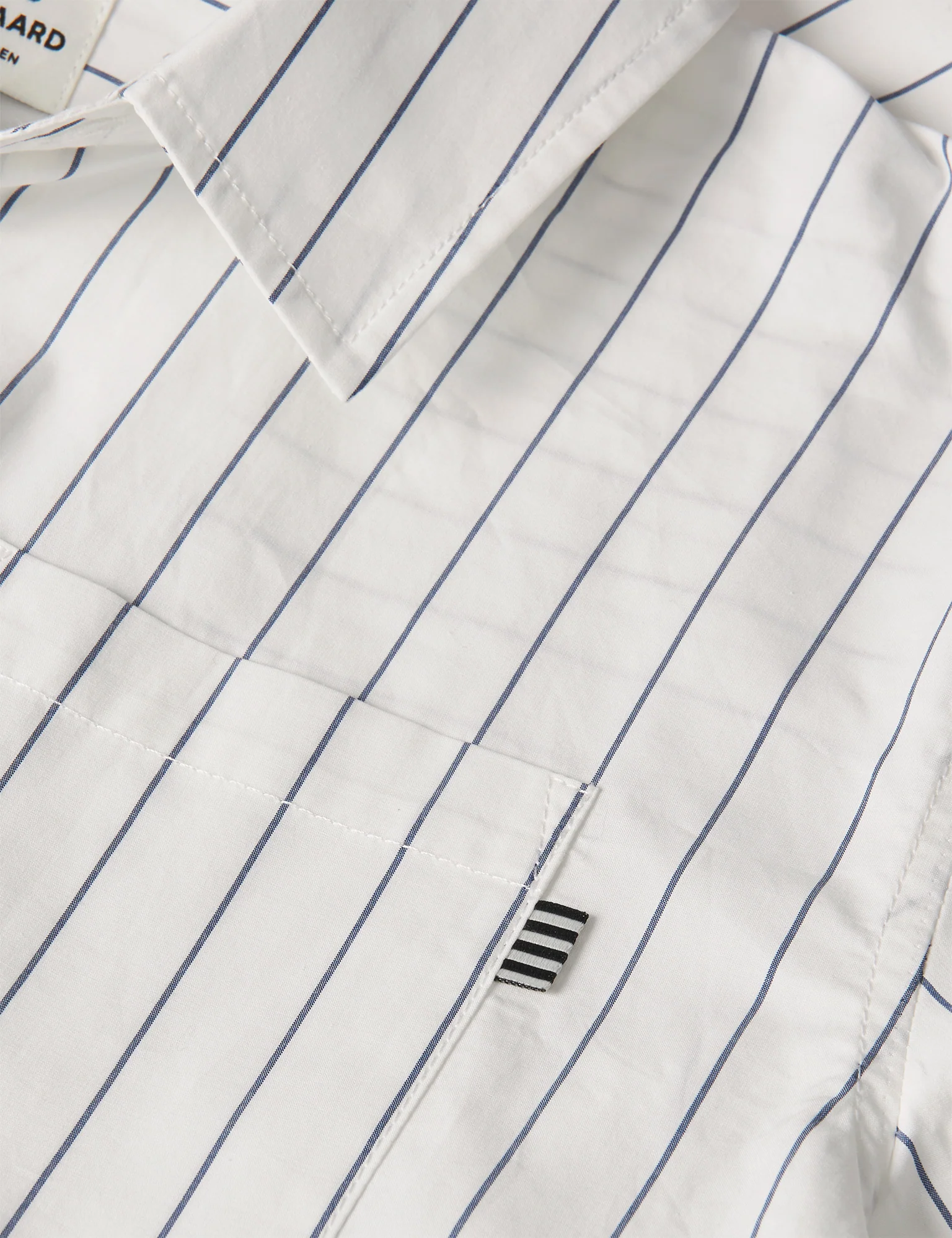 Crisp Poplin Svano Shirt, Pinstripe/Parisian Night - Image 3