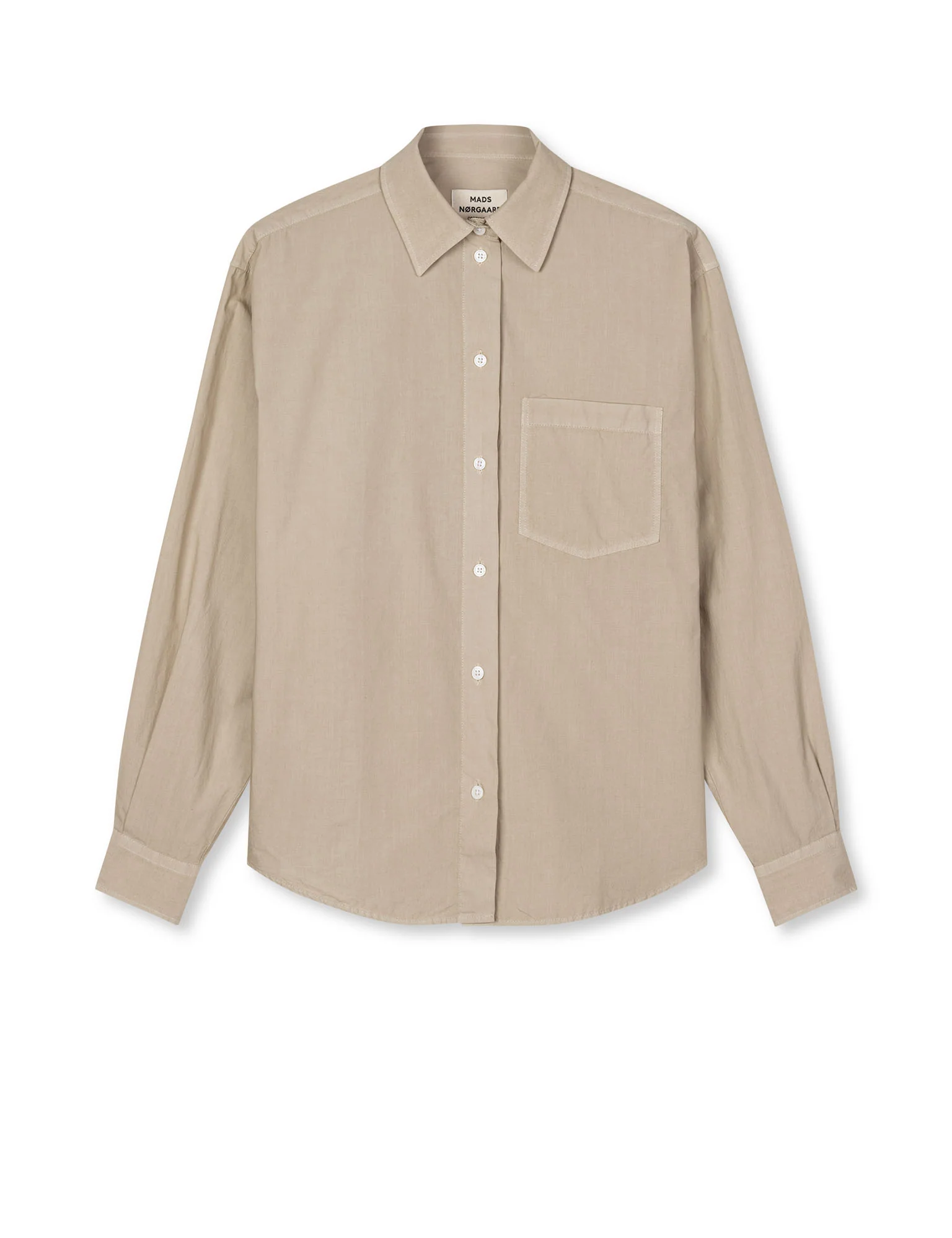 Crispy Poplin Carol Shirt, Plaza Taupe