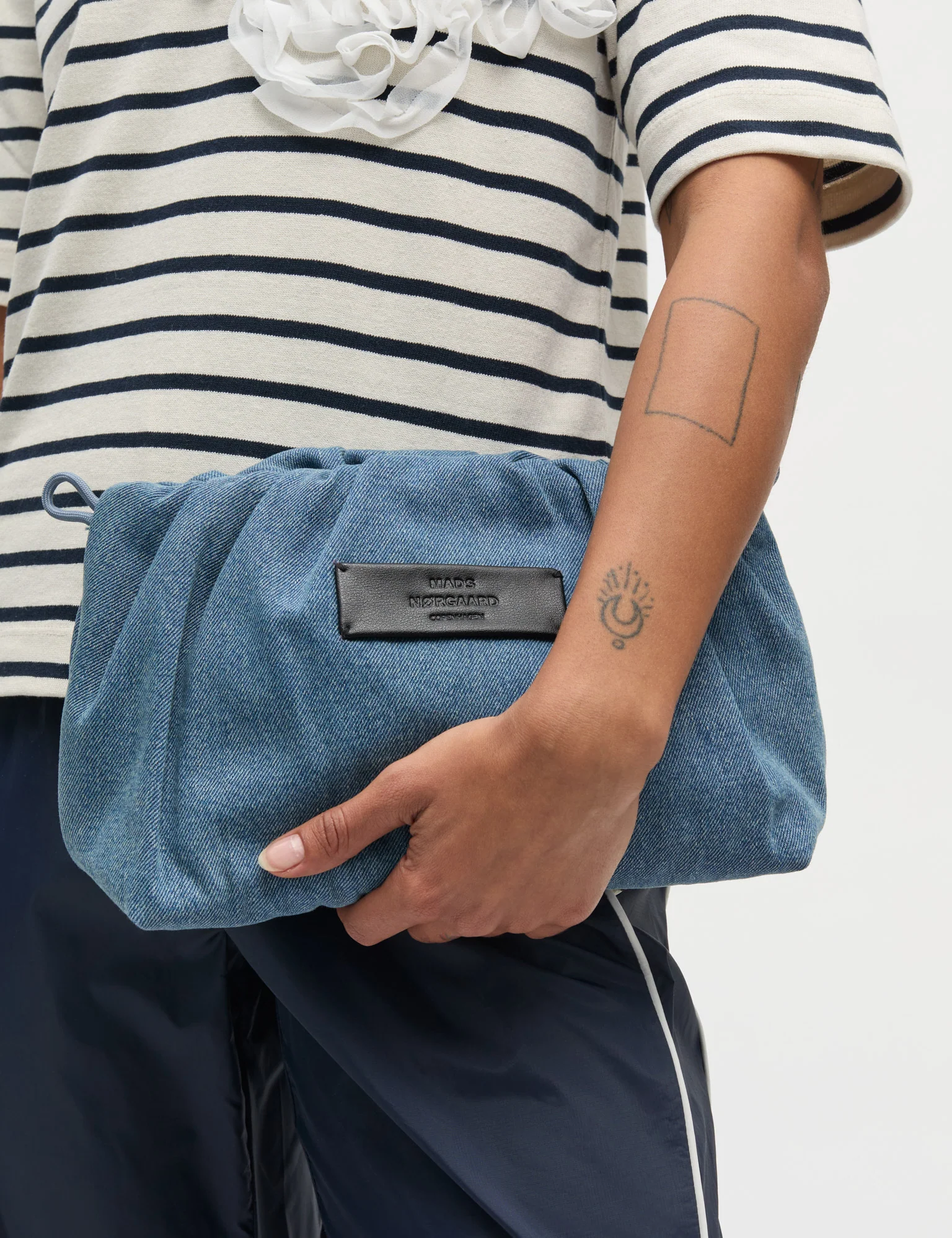 Denimi Moxie Clutch Bag, Washed Blue - Image 2